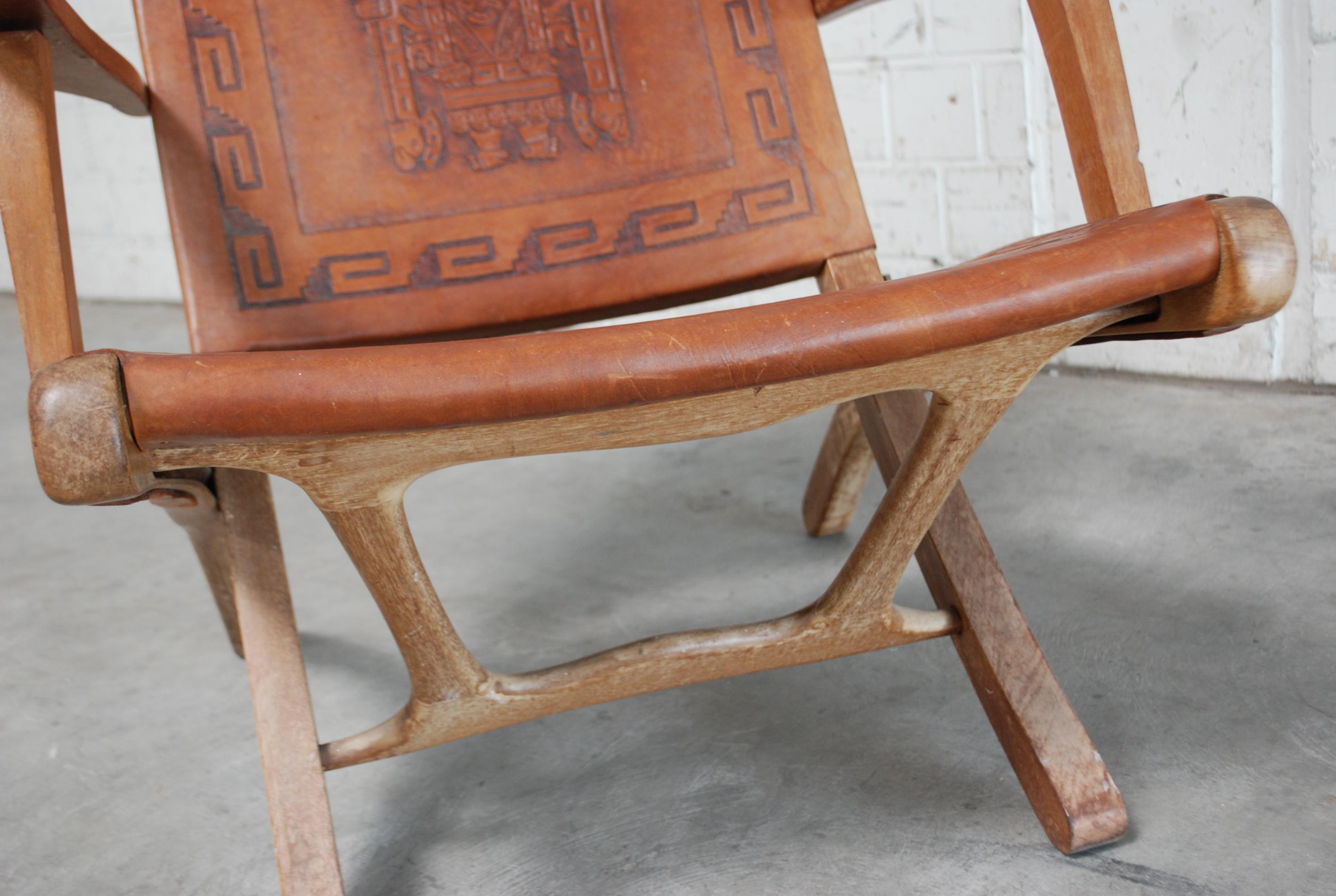Angel Pazmino Folding Leather Lounge Chair for Muebles de Estilo 7