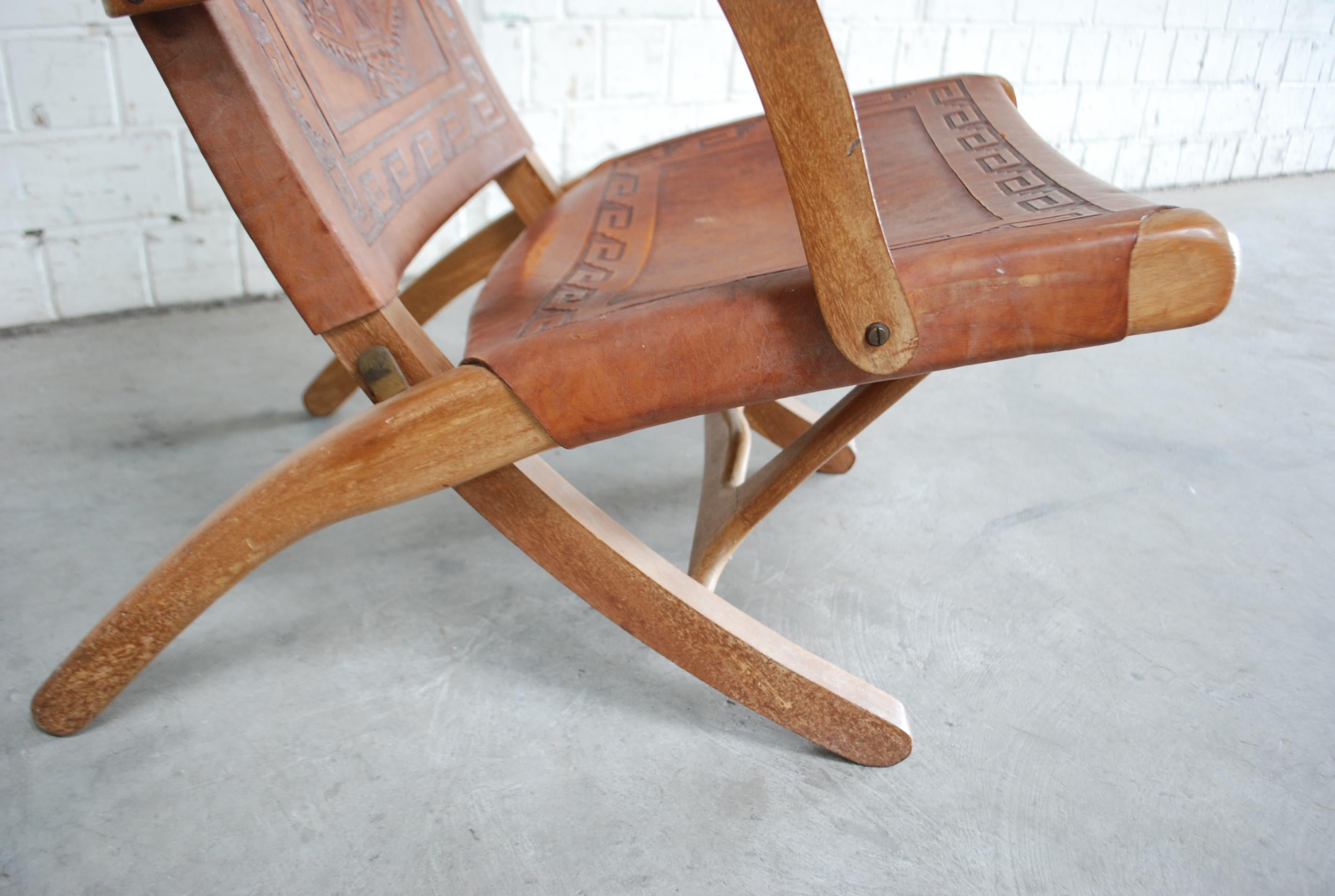 Angel Pazmino Folding Leather Lounge Chairs for Muebles de Estilo 4
