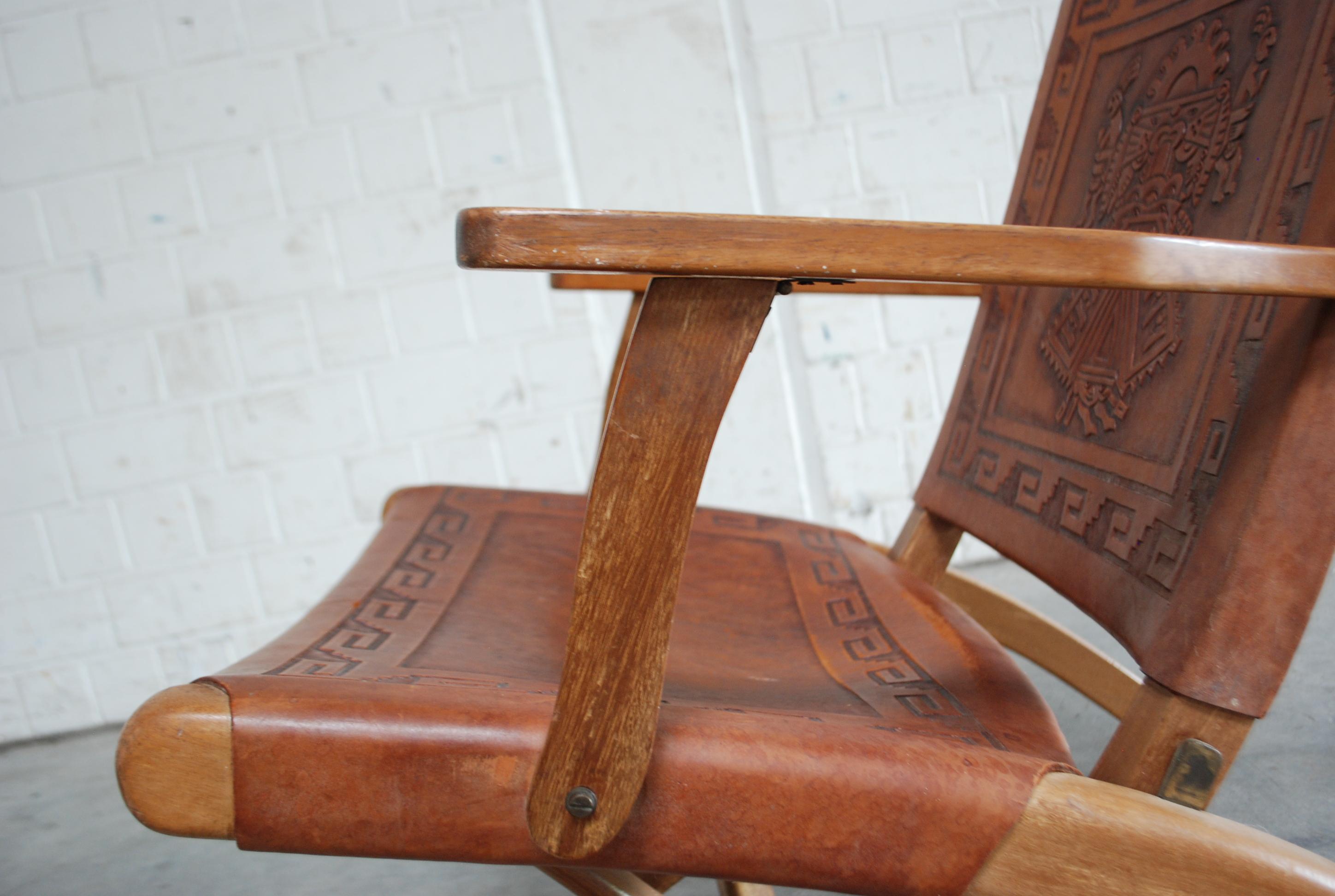Angel Pazmino Folding Leather Lounge Chairs for Muebles de Estilo 1
