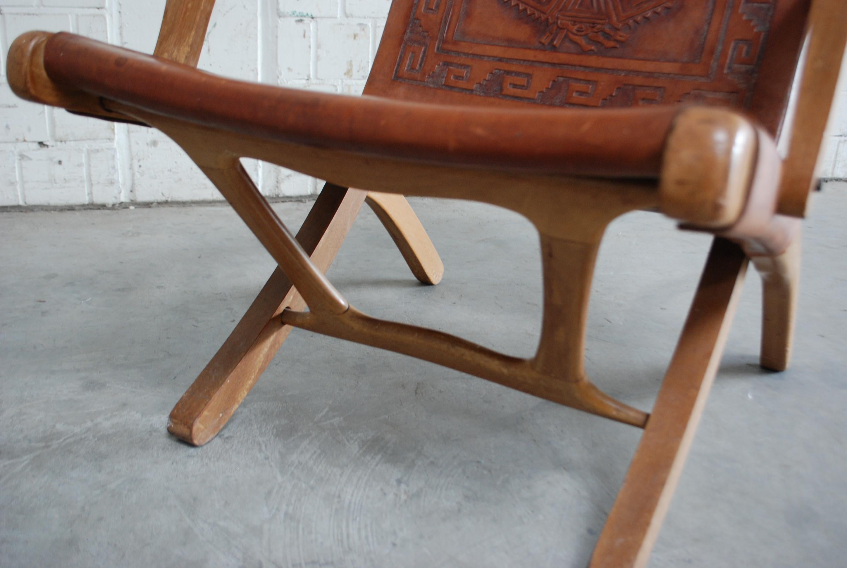Angel Pazmino Folding Leather Lounge Chairs for Muebles de Estilo 2