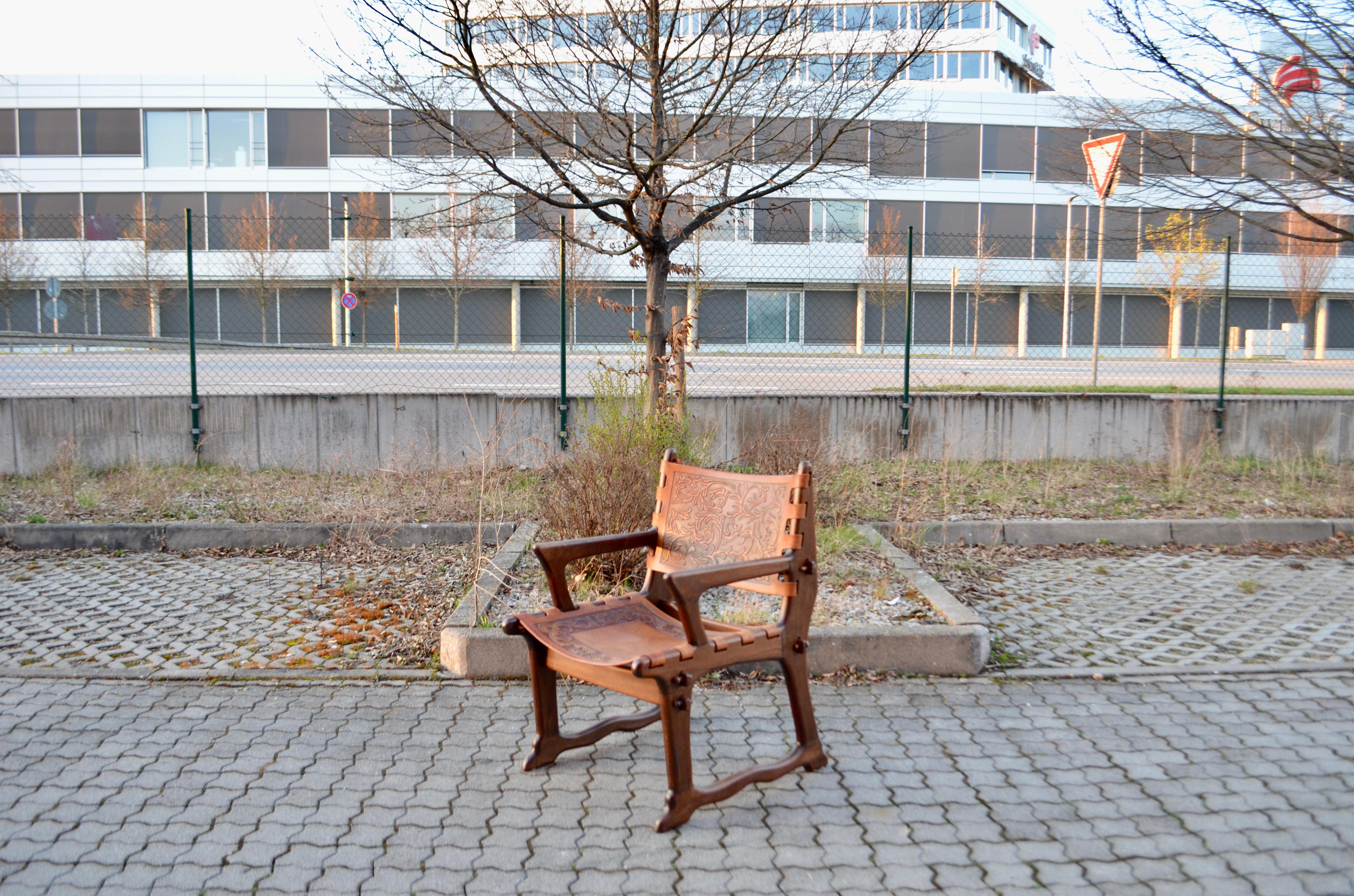 Angel Pazmino Leather Rare Lounge Chairs for Muebles de Estilo, Set of 2 For Sale 8