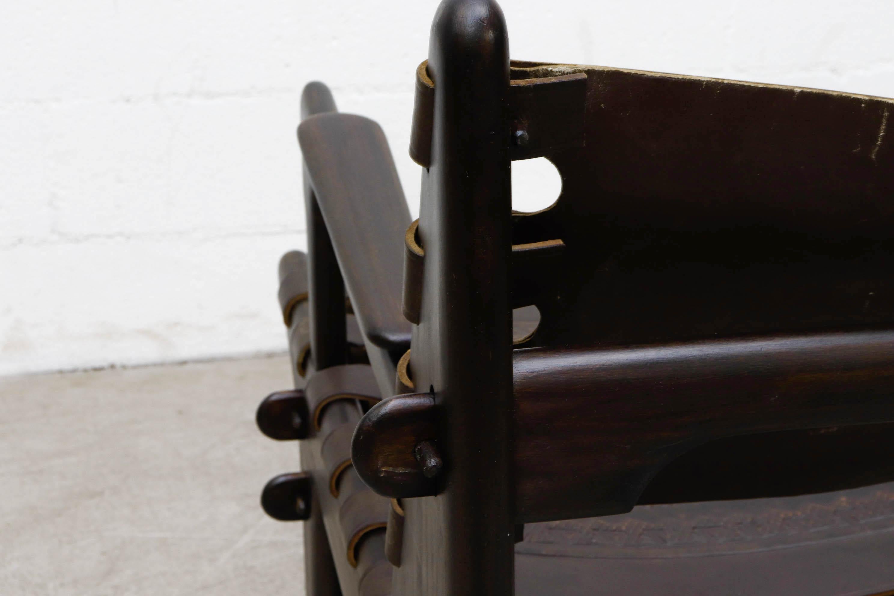 Angel Pazmino Leather Safari Chair 1