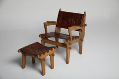 Silla de salón Angel Pazmino con otomana, Muebles De Estilo, Ecuador, Años 60