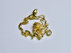 Angel Pendant 'Shooting with bow and Heart-shaped arrow', Sterling Silver