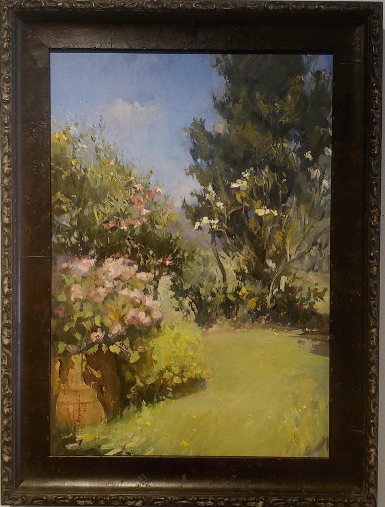 Afternoon, Bagno Artiglio  Italy oil Florence Academy Italian Landscape Beach For Sale 3