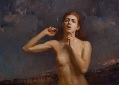 Allegory of Chopin-Nocturne Impressionist  Florence Academy  Figurative  Oil