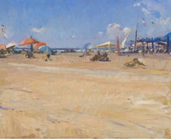 Plage  Italie huile Florence Academy Italian Landscape Beach