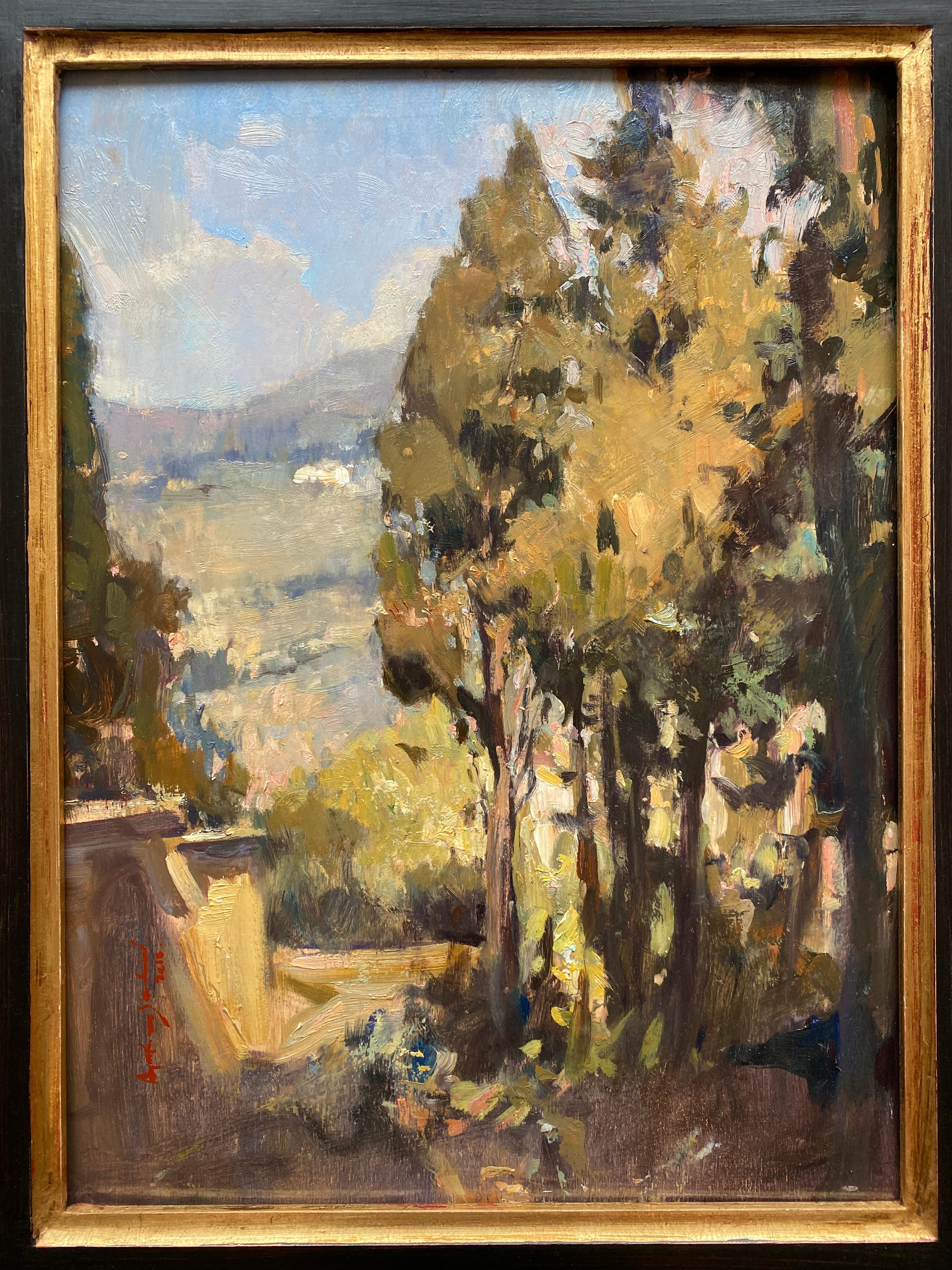 Fiesole Path - Painting by Angel Ramiro Sanchez