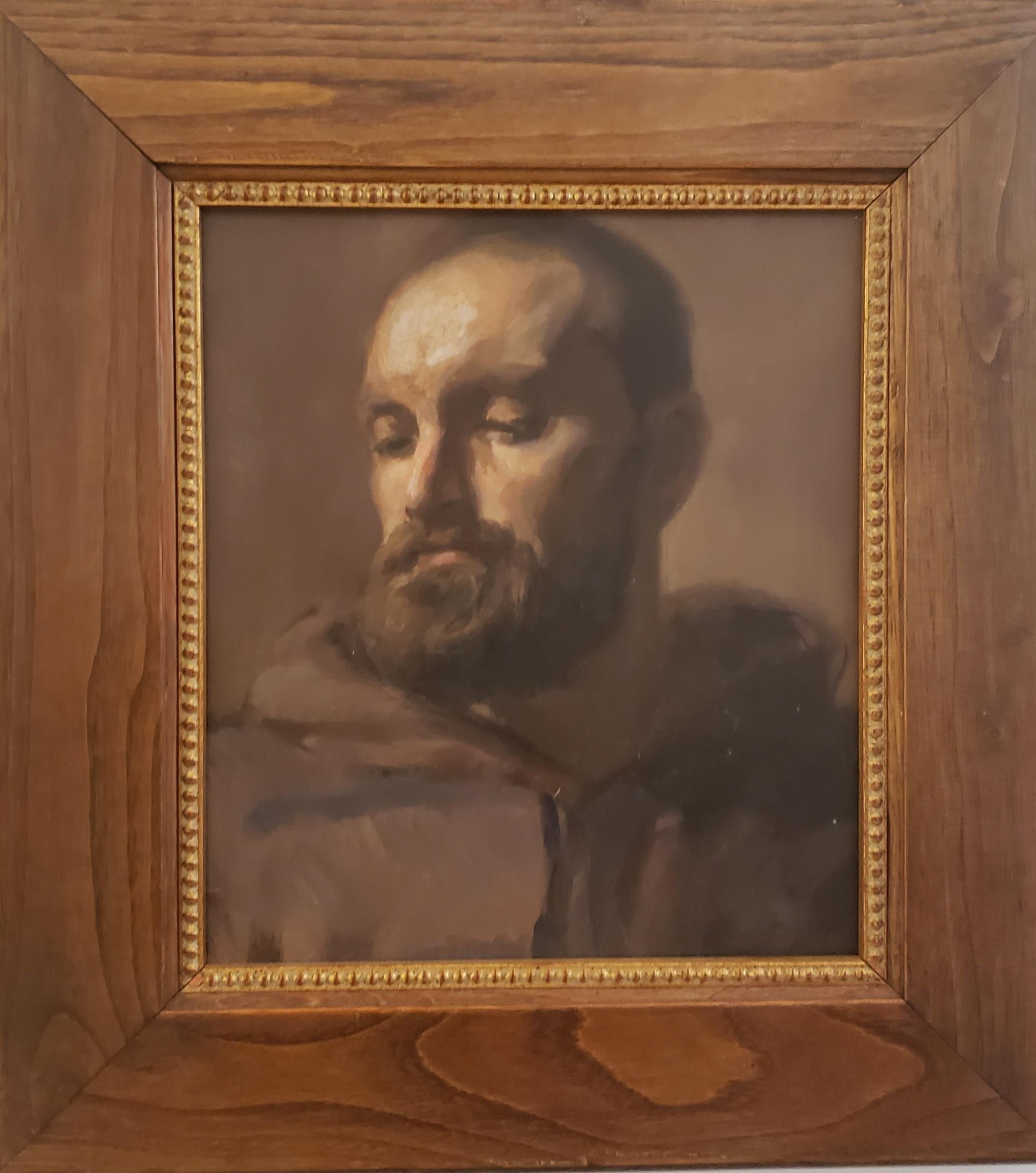 Giovanni Monaco , Portrait Monastic Monk, Classical Realism. Florence  Academy