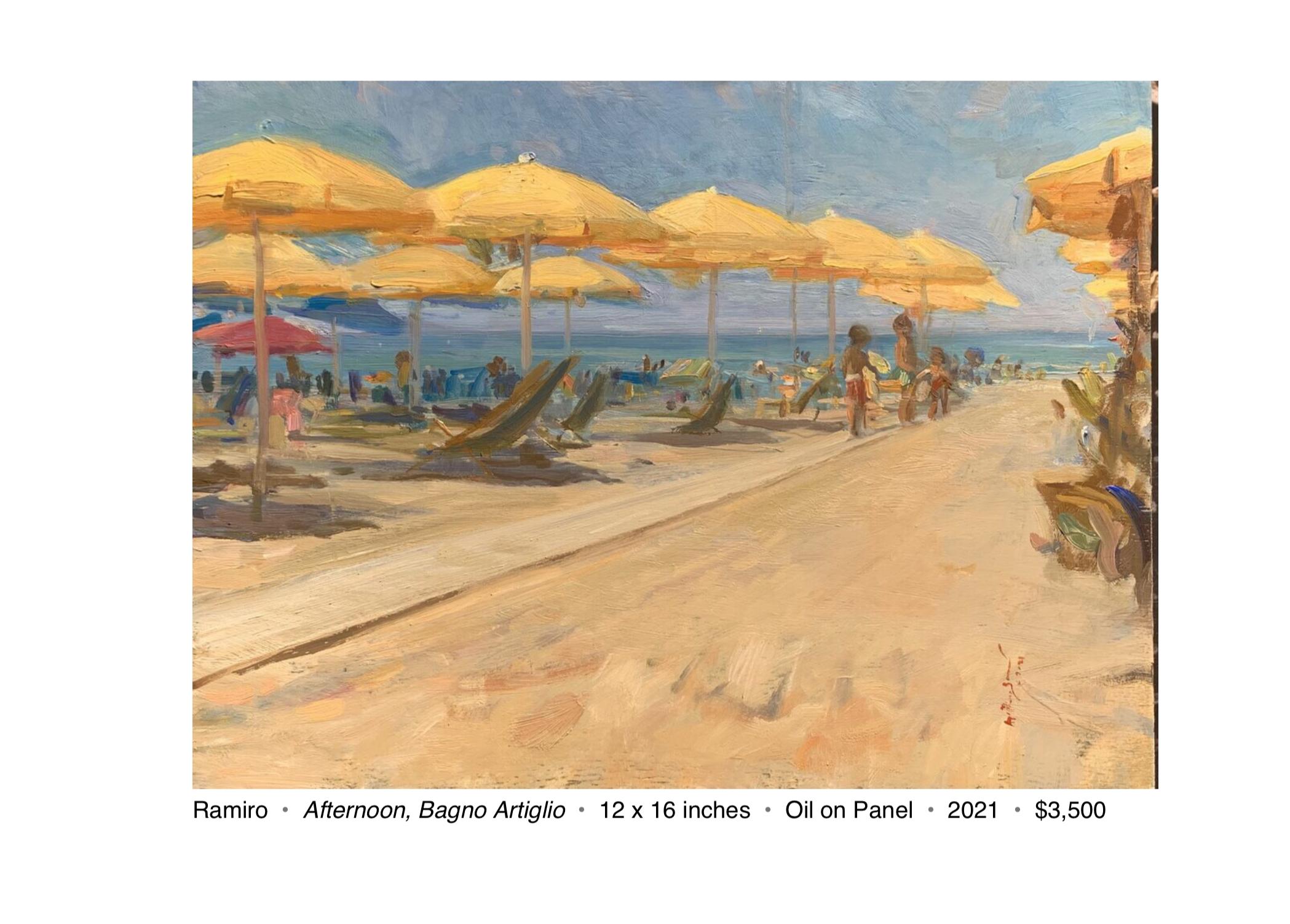 Orangefarbene weibliche figurative Kunst-Impressionistin  Akademie Florenz  Bildliche Darstellung  Öl im Angebot 5
