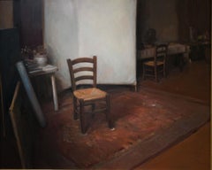 Dites-moi  Impressionniste  Florence  Scène intérieure  Huile sur toile encadrée - Classique