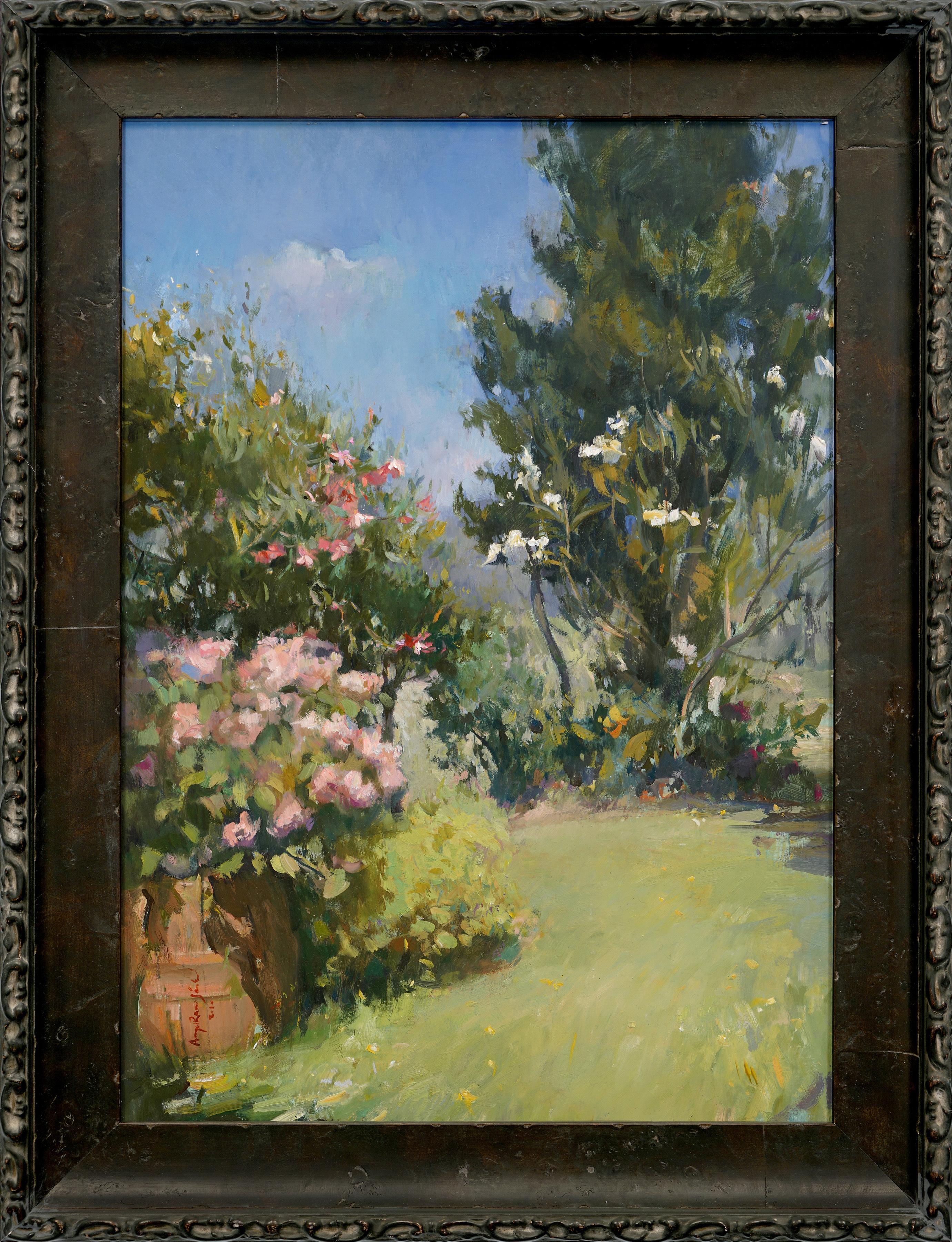 Angel Ramiro Sanchez Landscape Painting – Das Chianti-Bauernhaus  Italienische Landschaft Ölgemälde Klassischer Realismus Italien
