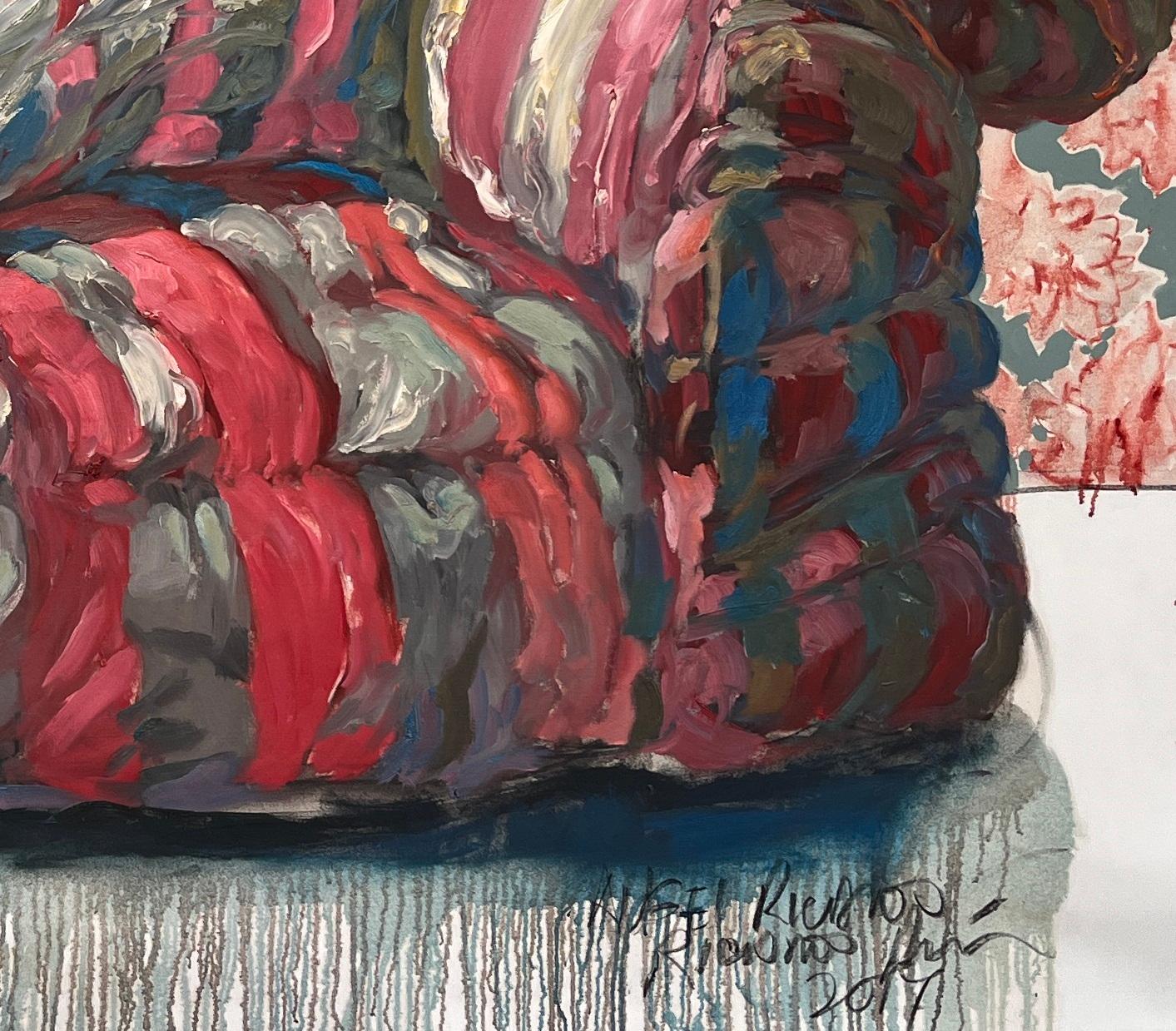 Angel Ricardo Ricardo Rios, Ohne Titel, 2017, Öl auf Leinwand, 53x96 in. – Painting von Ángel Ricardo Ricardo Ríos