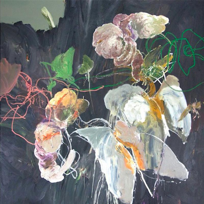 Angel Ricardo Rios Abstract Painting - Mariposa saliendo del bano