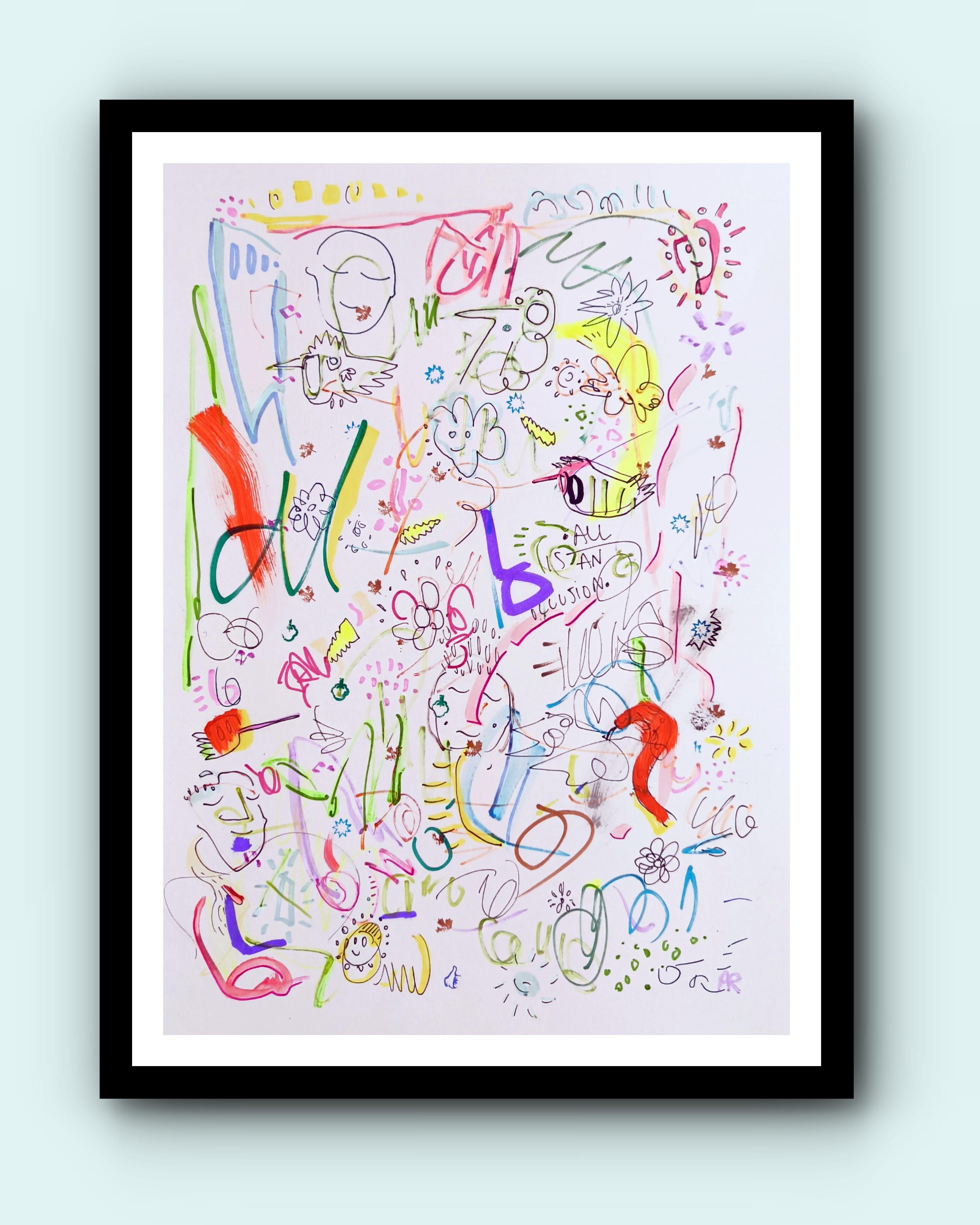 2 ZIEHUNGEN – Painting von Angel Rivas