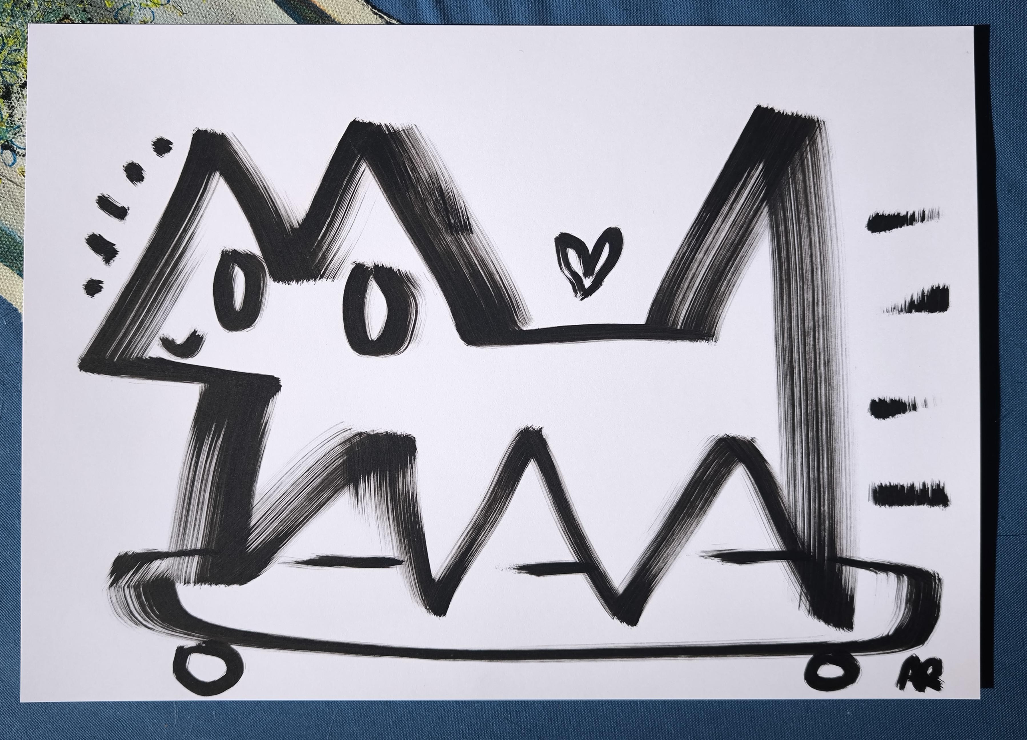 4 Zeichnungen, s/w im Angebot 7