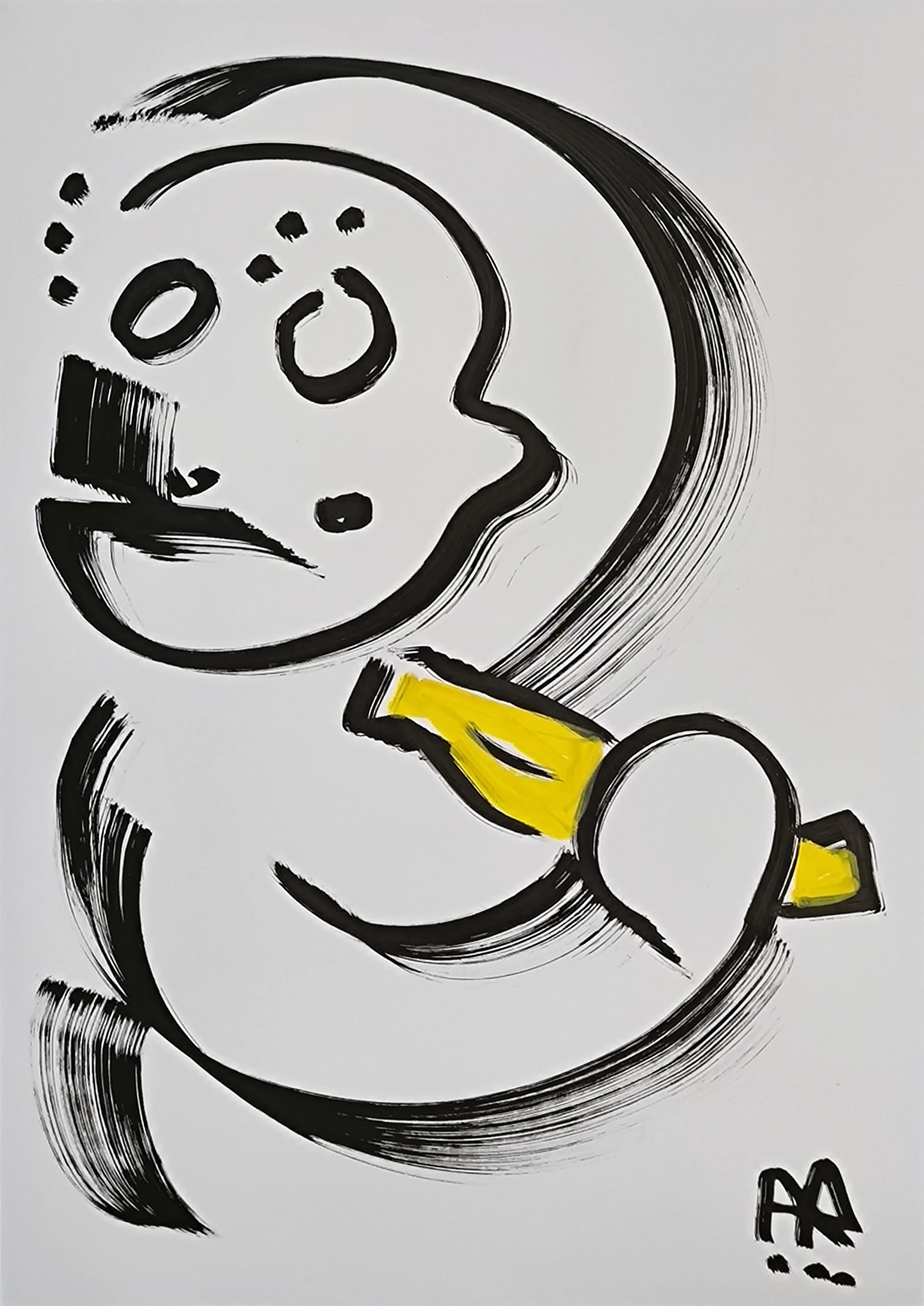 4 Disegni, B&N - Painting Neoespressionismo di Angel Rivas
