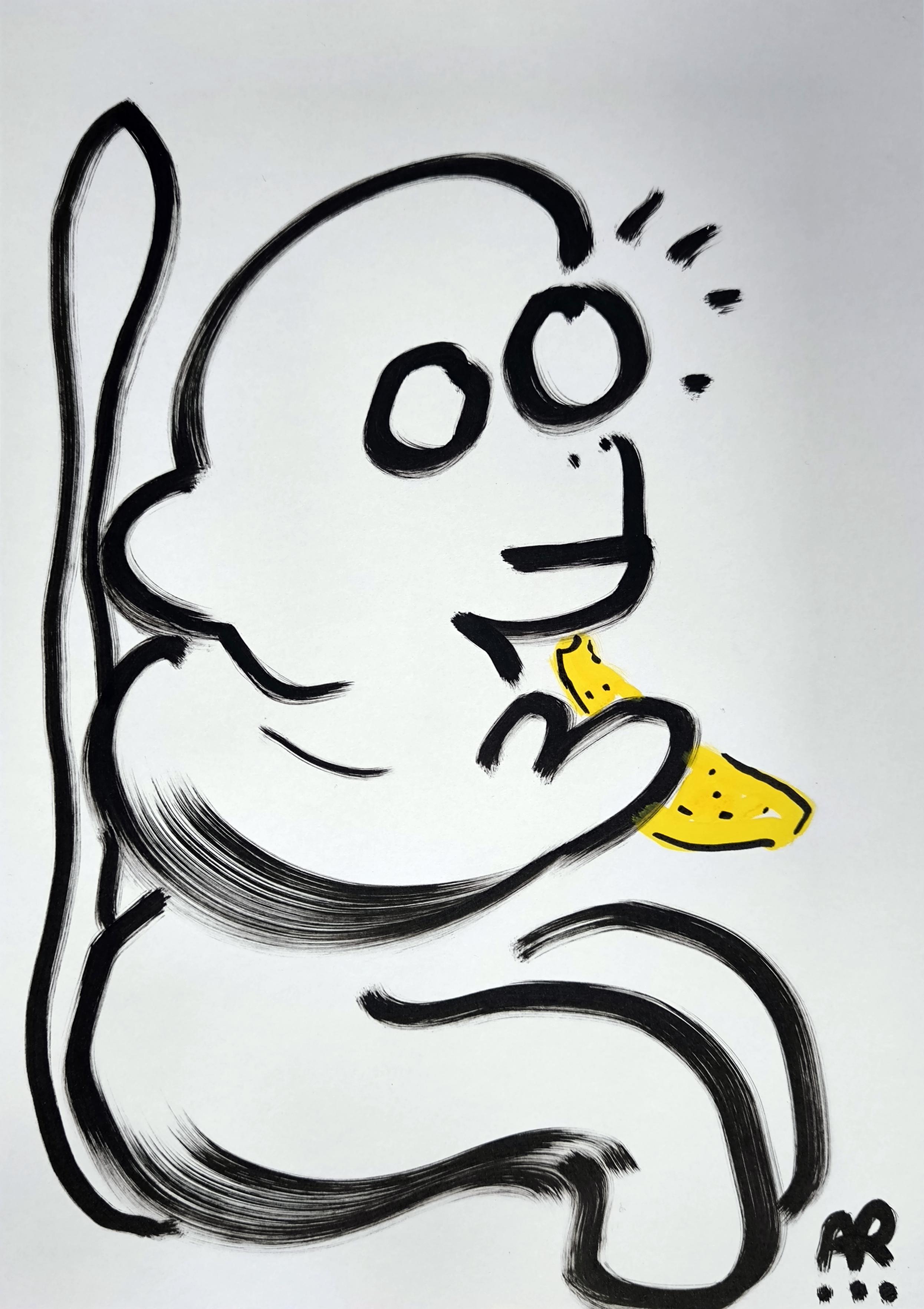 4 Zeichnungen, s/w (Neue Wilde), Painting, von Angel Rivas