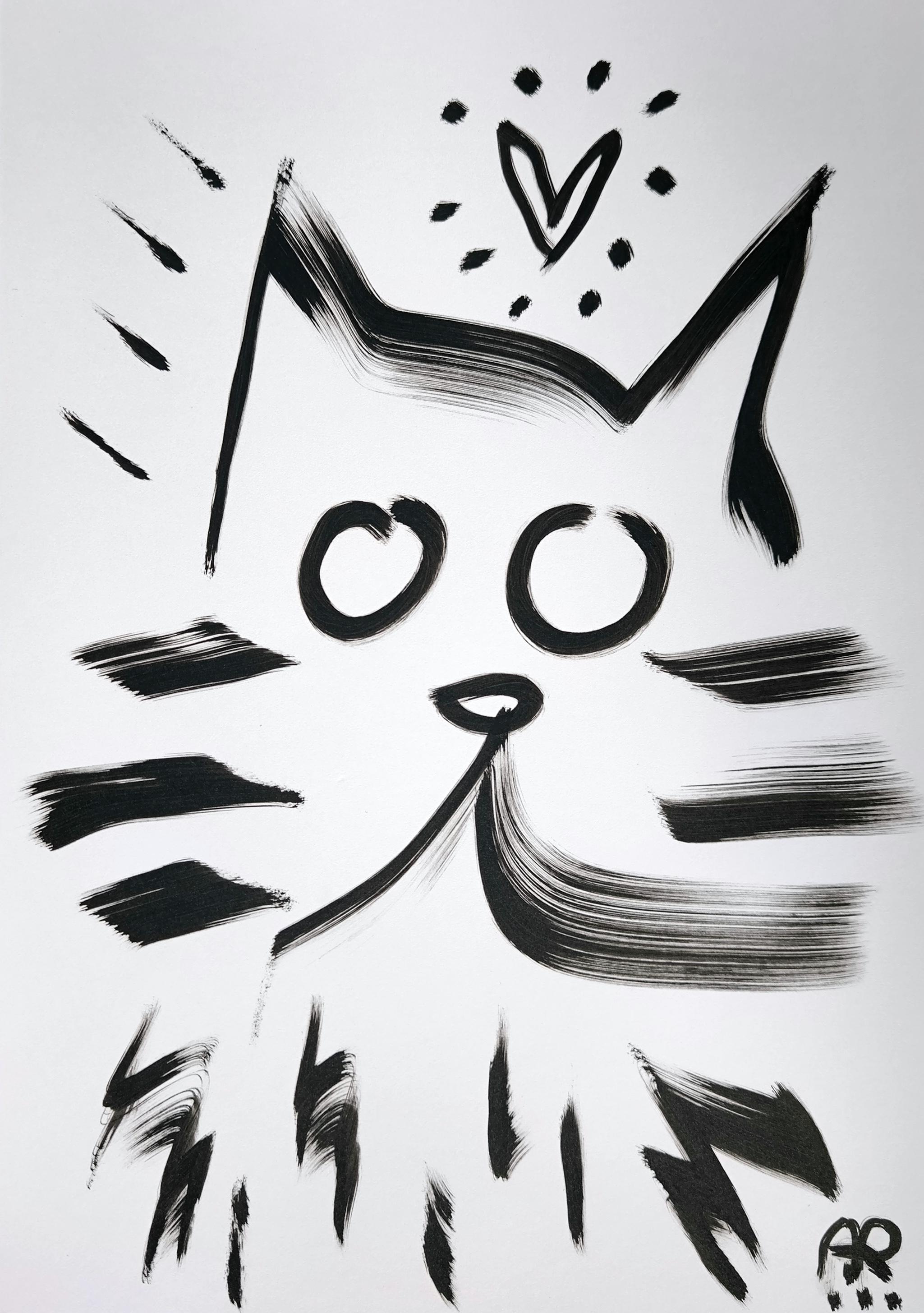 4 Zeichnungen, s/w (Grau), Figurative Painting, von Angel Rivas