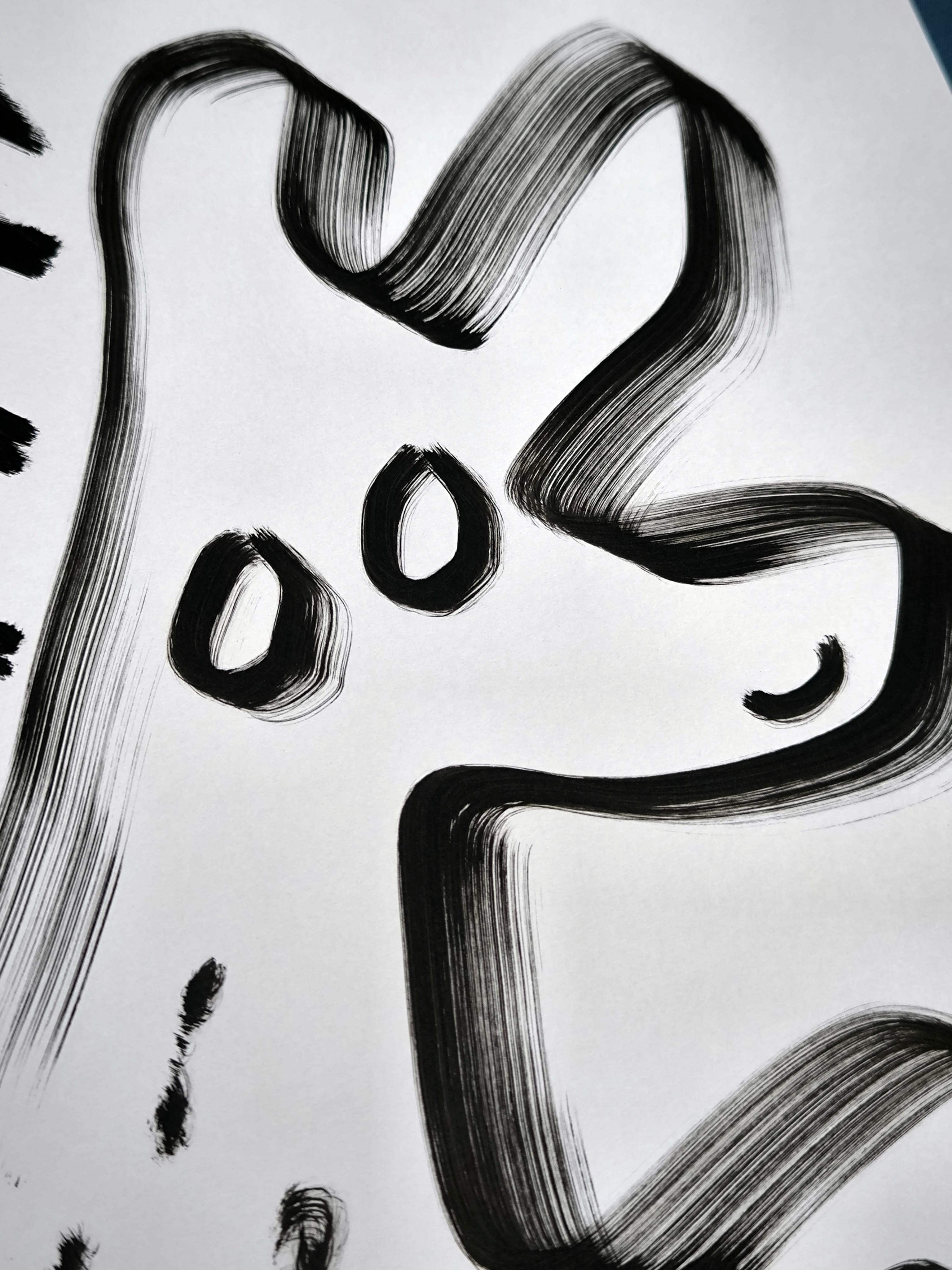 4 Zeichnungen, s/w im Angebot 1