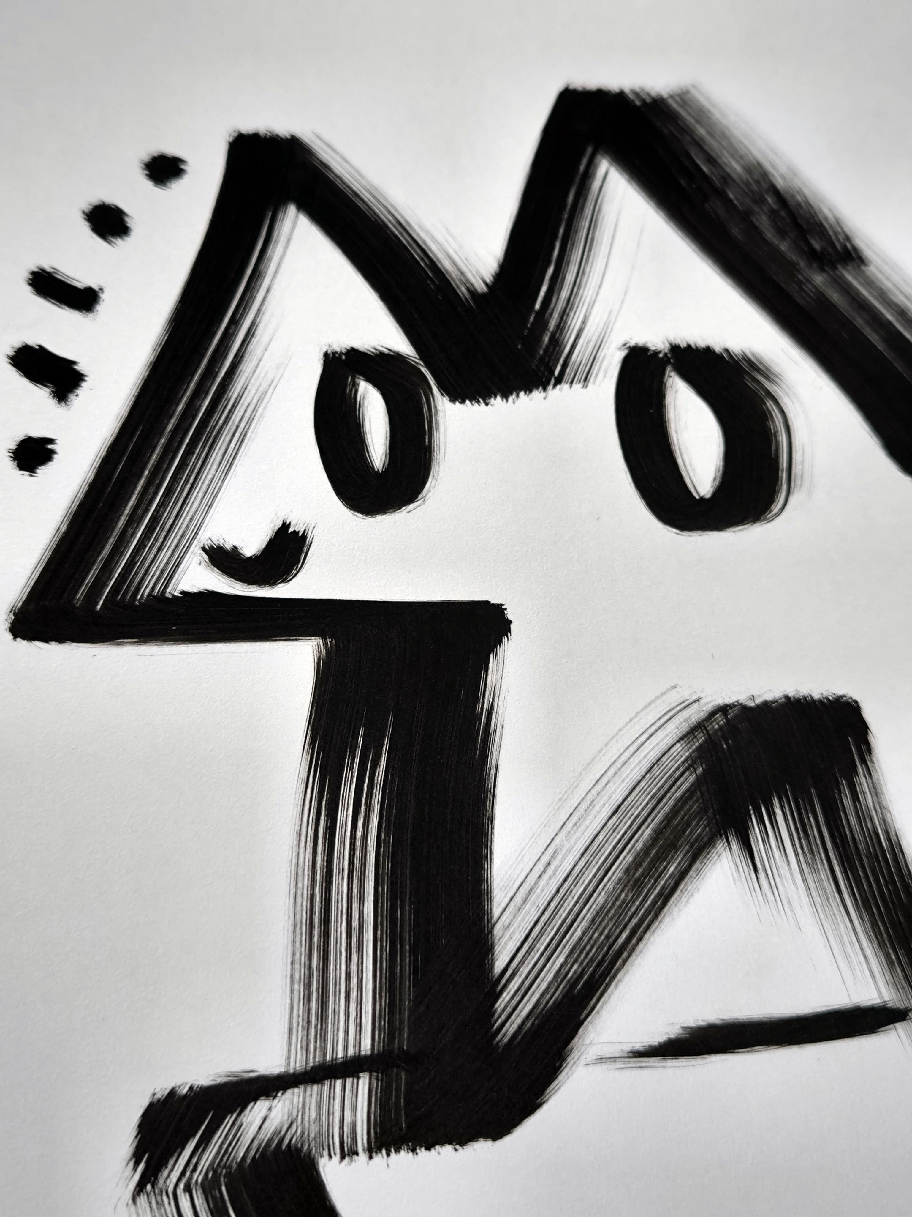 4 Zeichnungen, s/w im Angebot 4