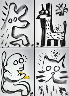 4 Drawings, B&W