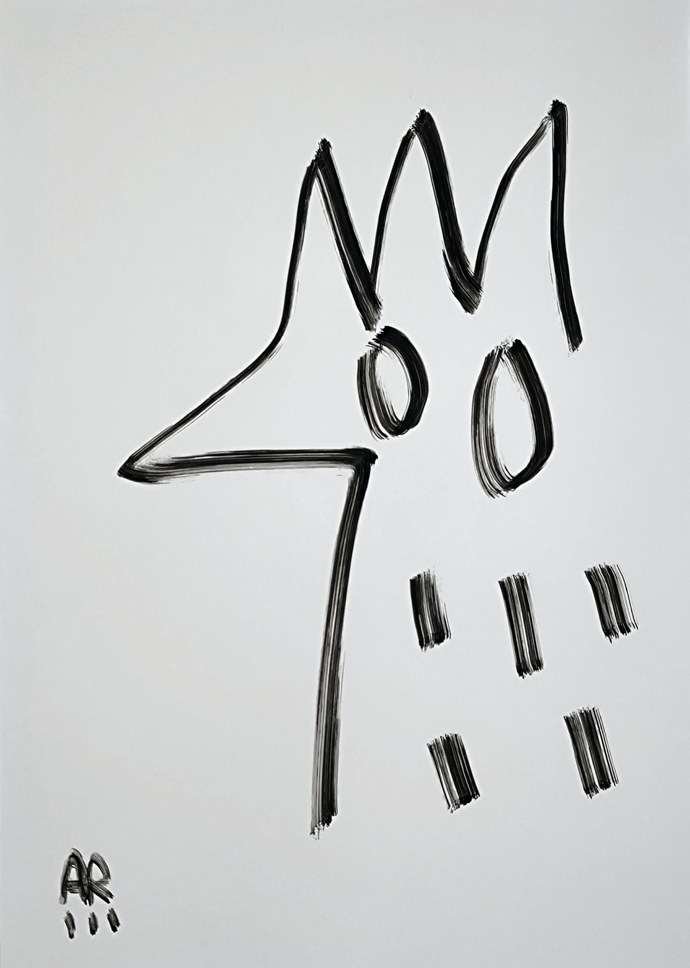 5 Dessins, N&B - Painting de Angel Rivas