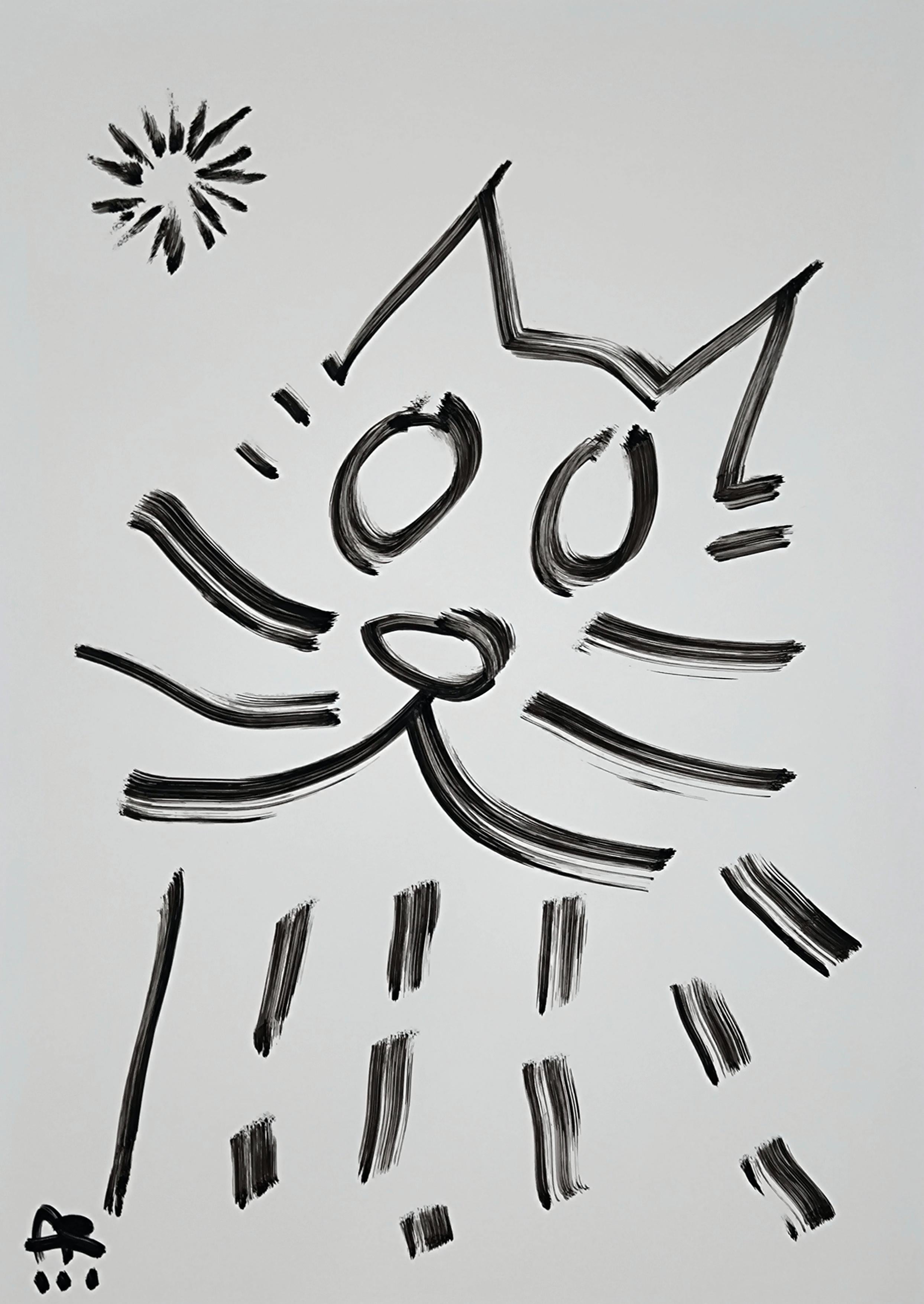 5 Dessins, N&B - Néo-expressionnisme Painting par Angel Rivas