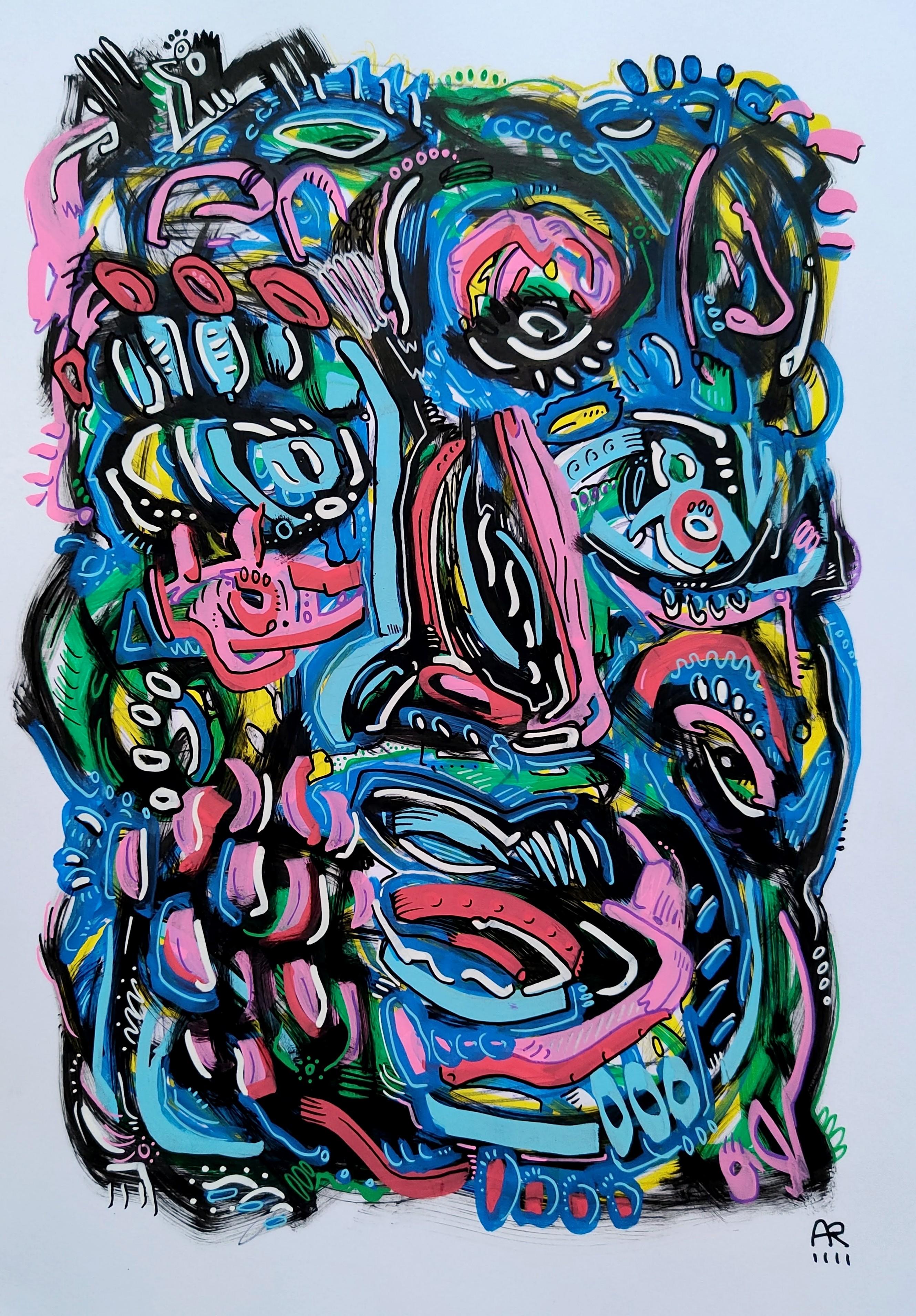 Portrait Painting de Angel Rivas - CARA RESUMEN