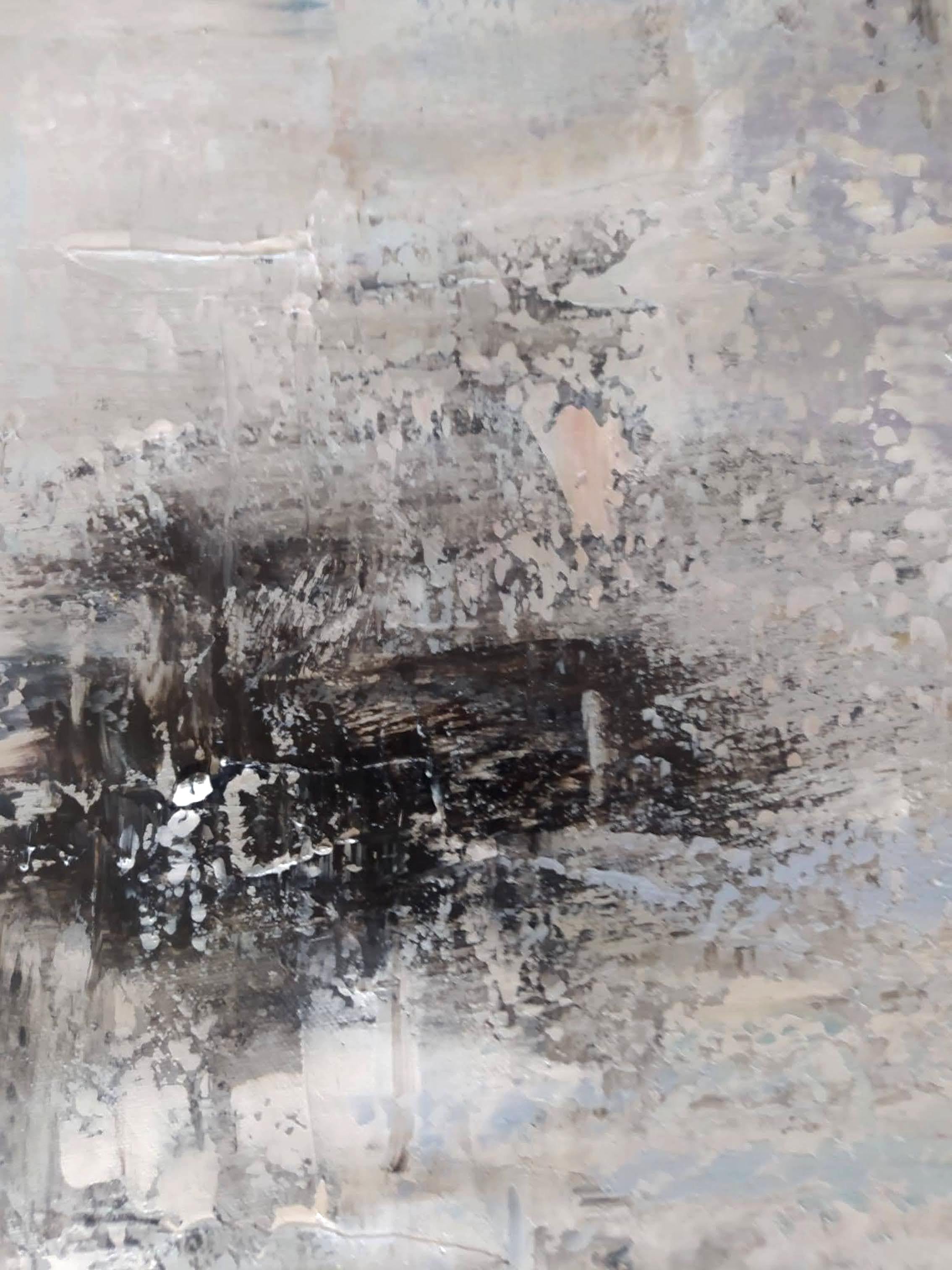ABSTRACT - Gray Landscape Painting by Angel Rivas