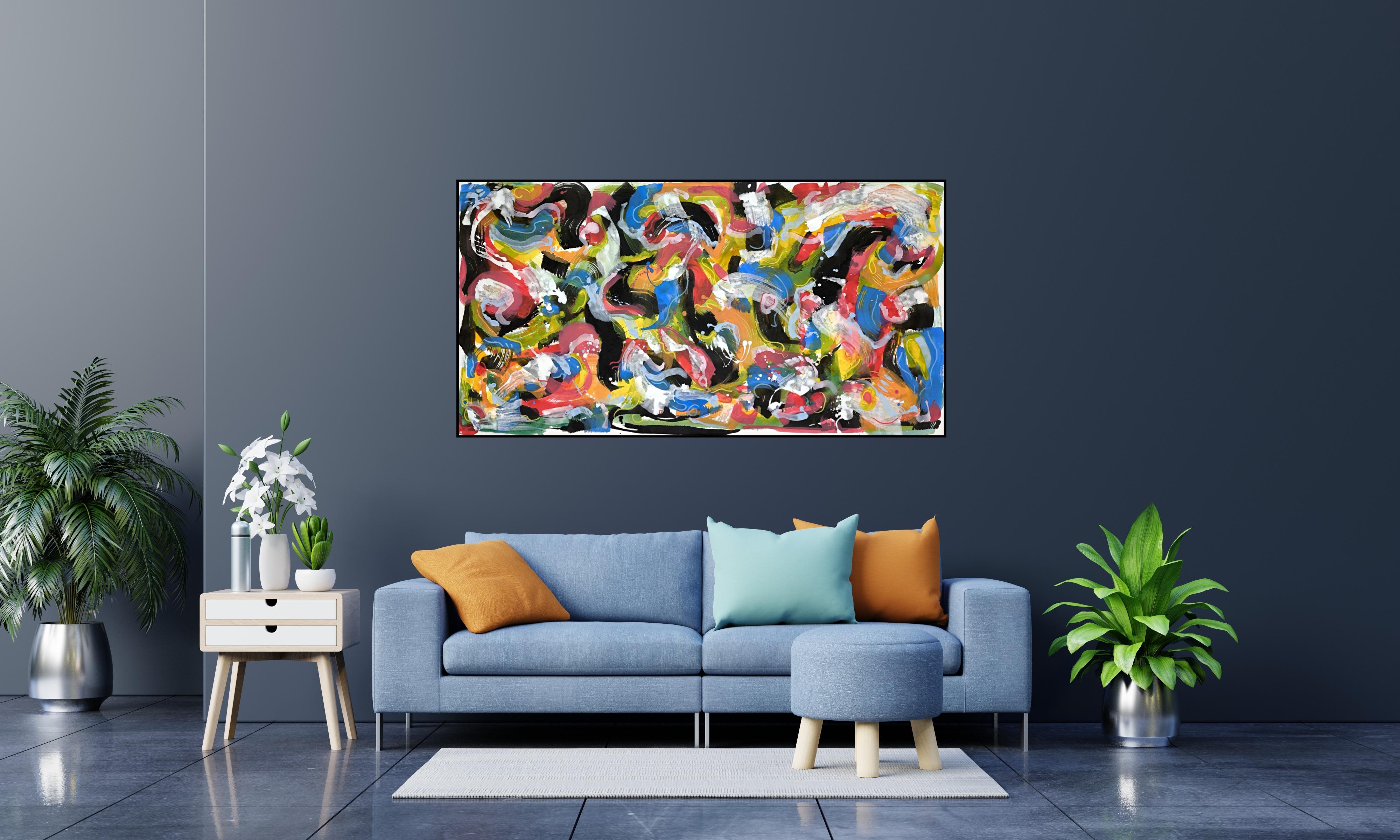 ABSTRAKTE KRÄFTE – Painting von Angel Rivas