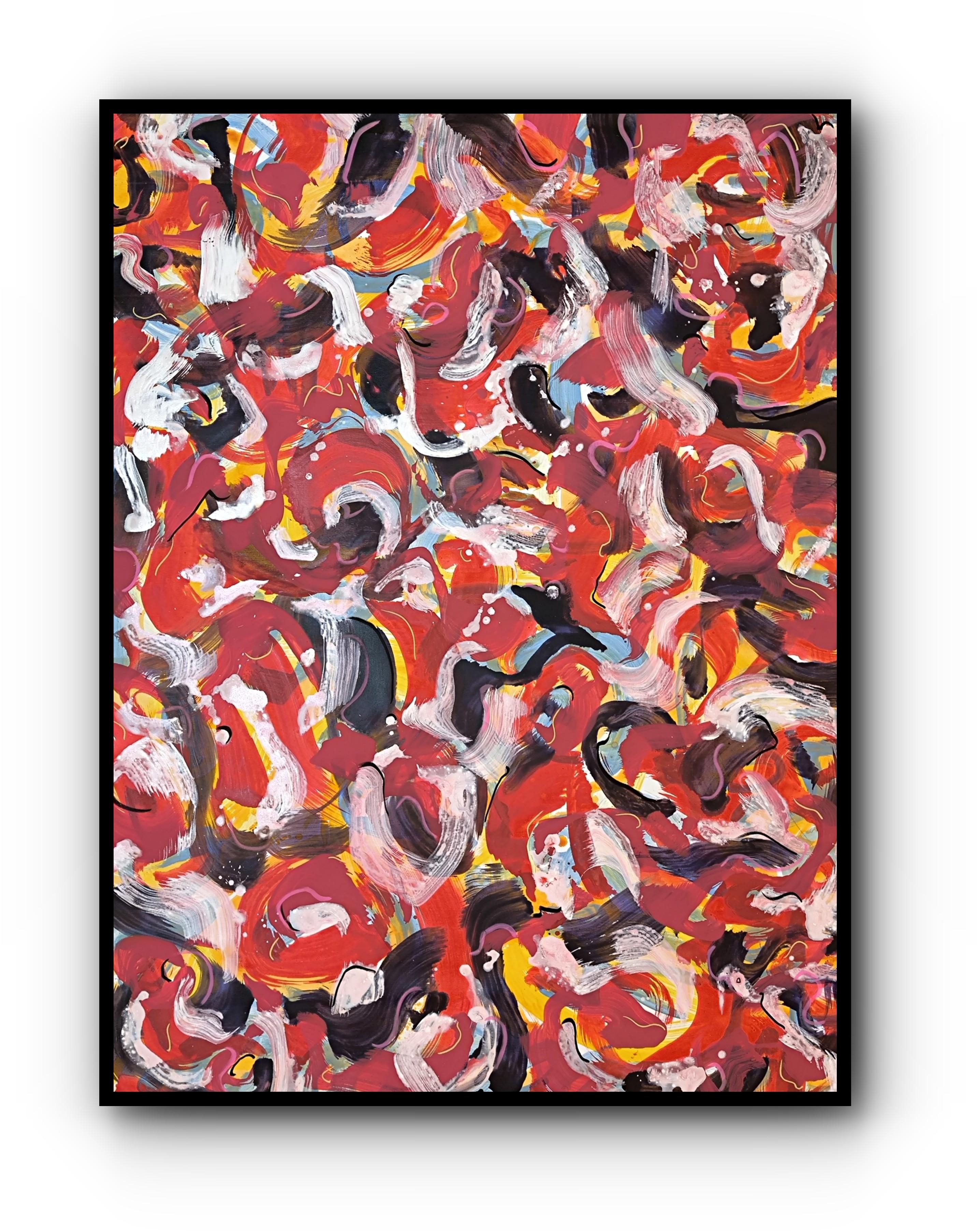 FORZE ASTRATTE - Abstract Painting Rosa di Angel Rivas