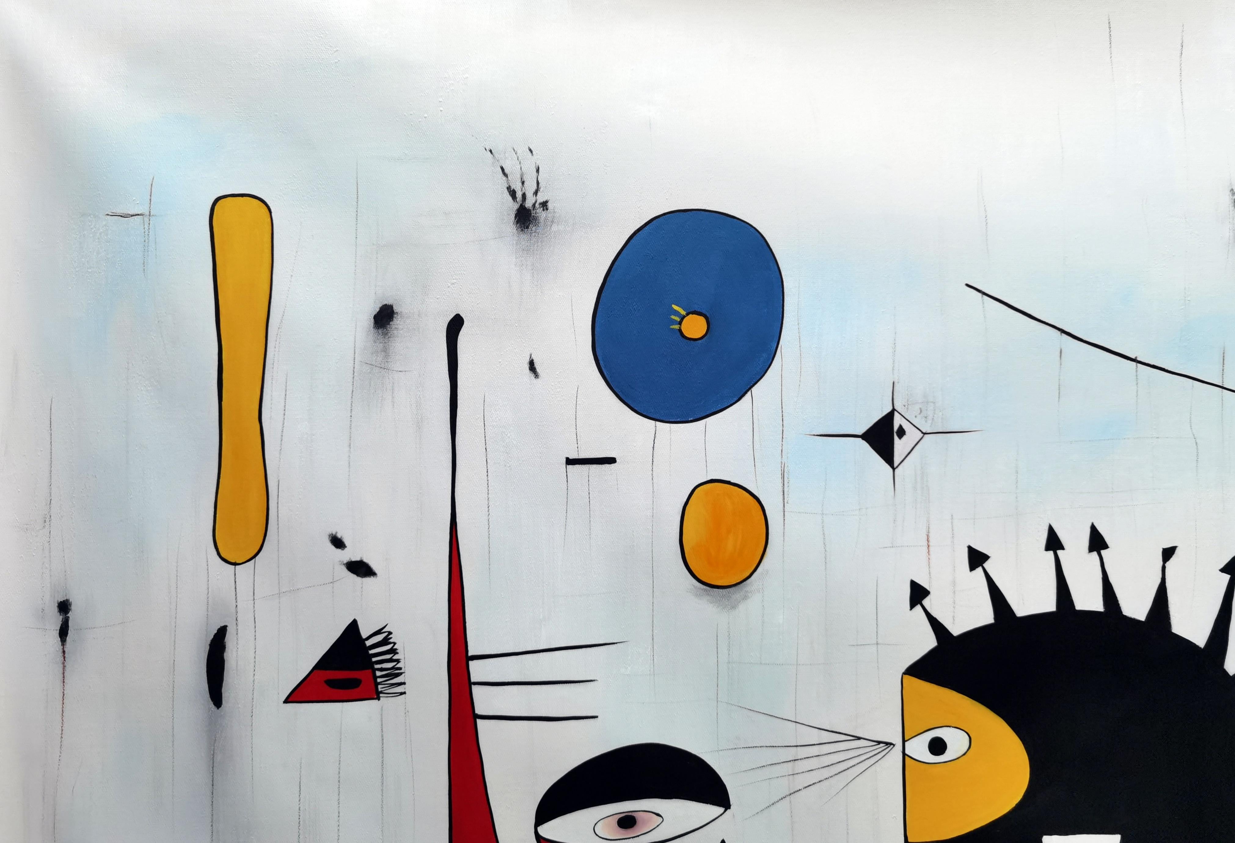 Un mondo fantastico in cui immergersi. Si ispira ai grandi maestri della pittura come Chagall, Miró e Picasso.

Pittura acrilica su tela

Spedito in rotolo in un tubo.

 
