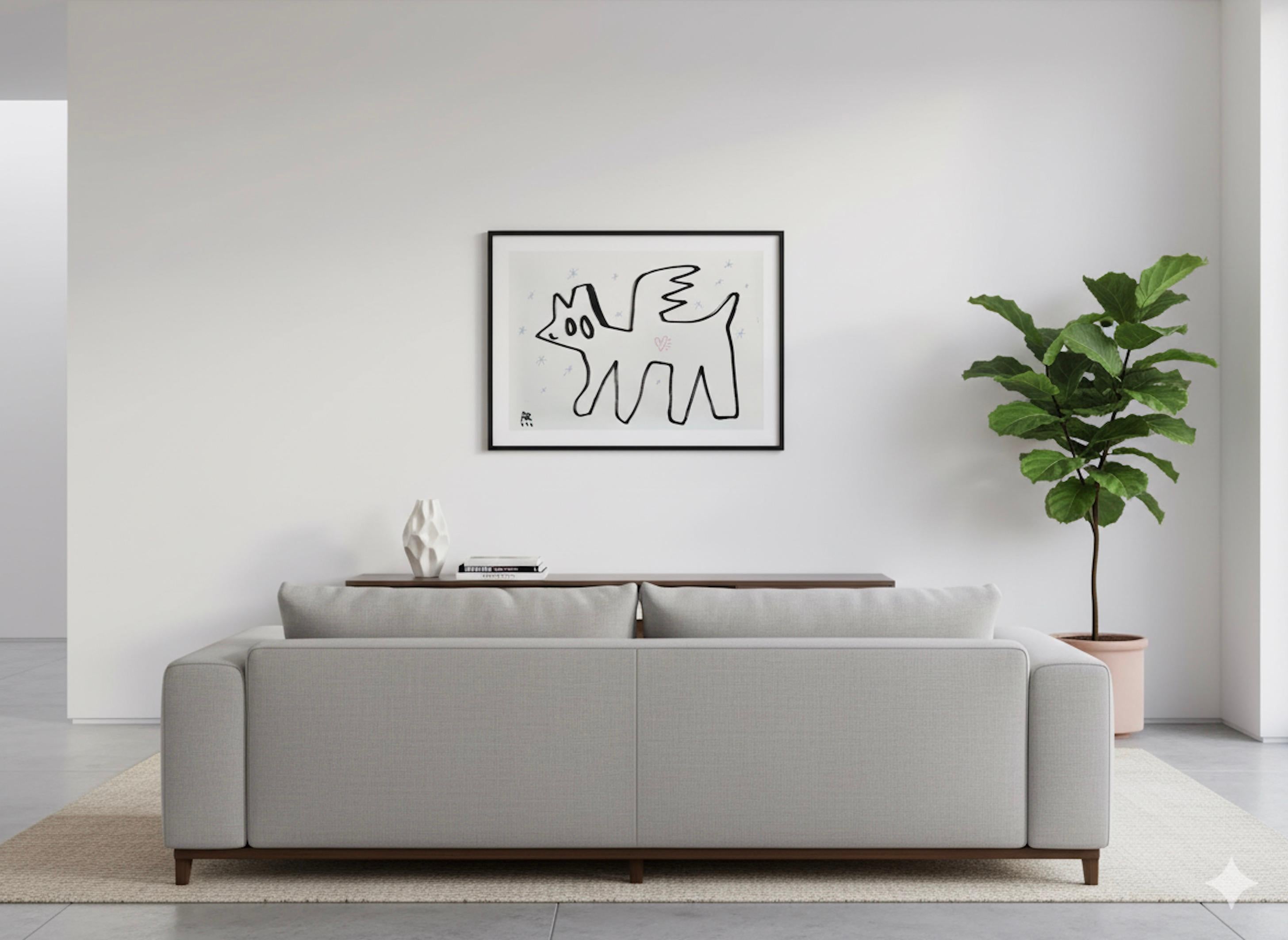 ANGEL DOG - Neo-Expressionist Painting by Angel Rivas