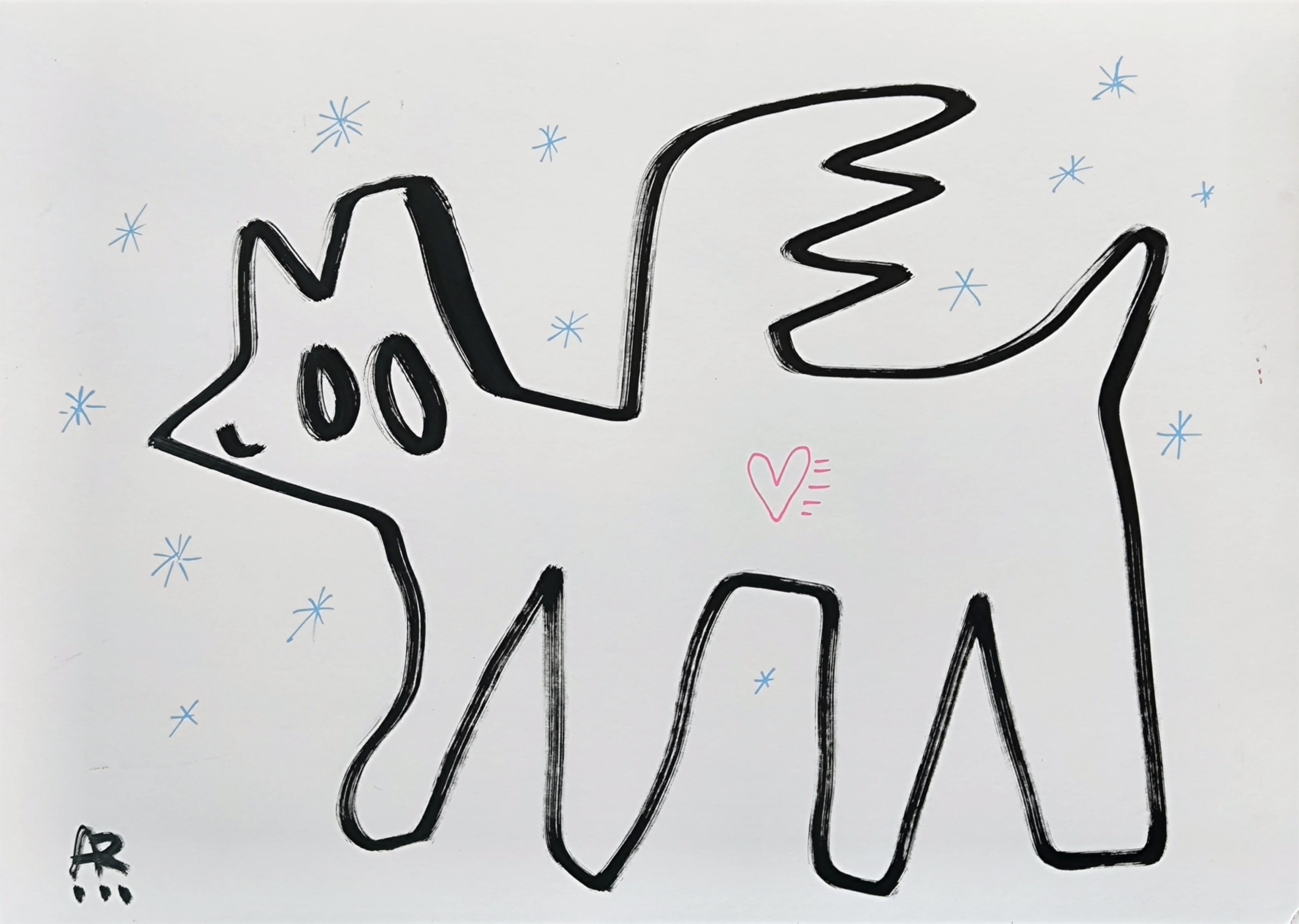 Angel Rivas Figurative Painting - ANGEL DOG