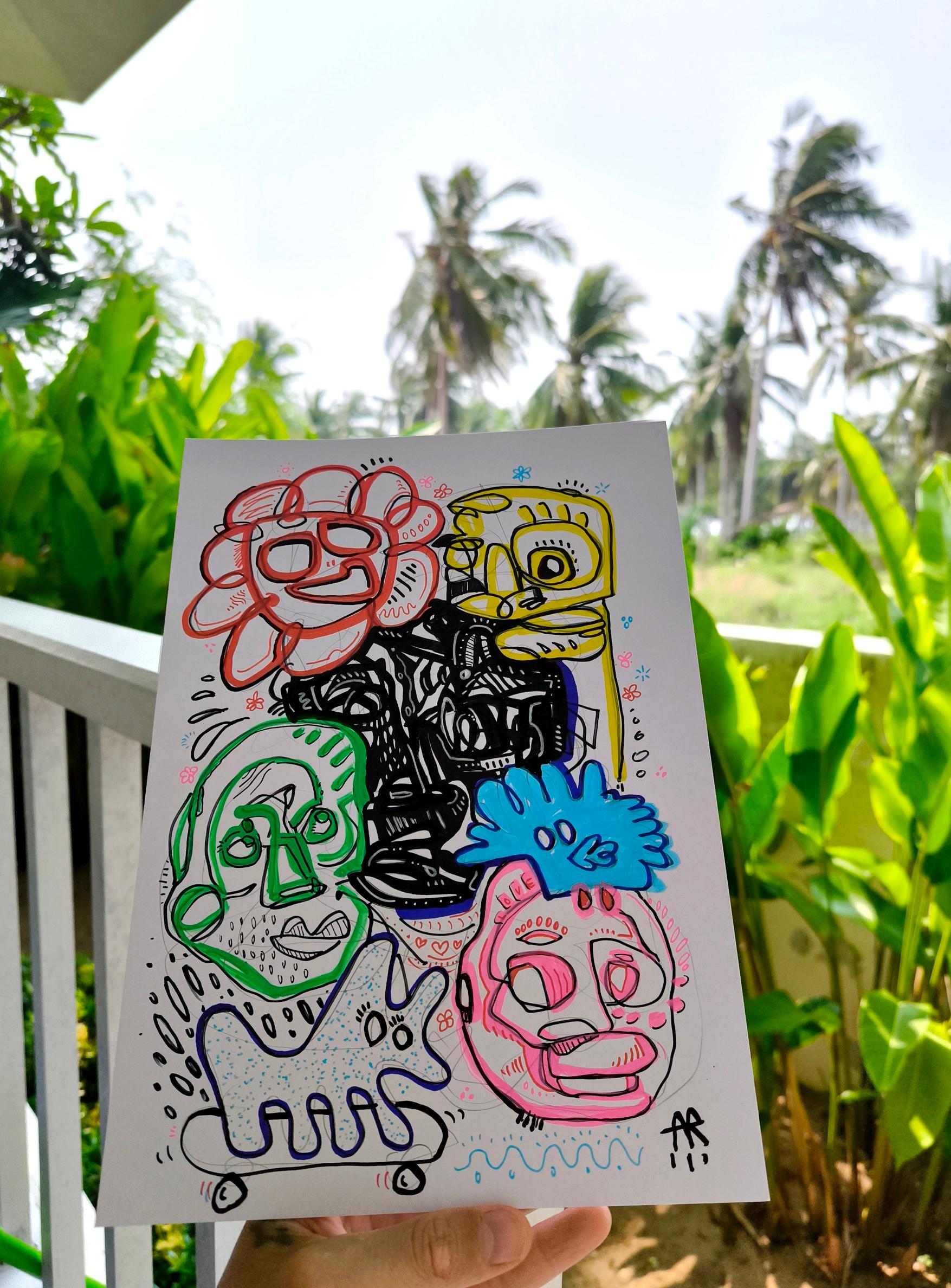 ANIMAL CREW - Painting by Angel Rivas