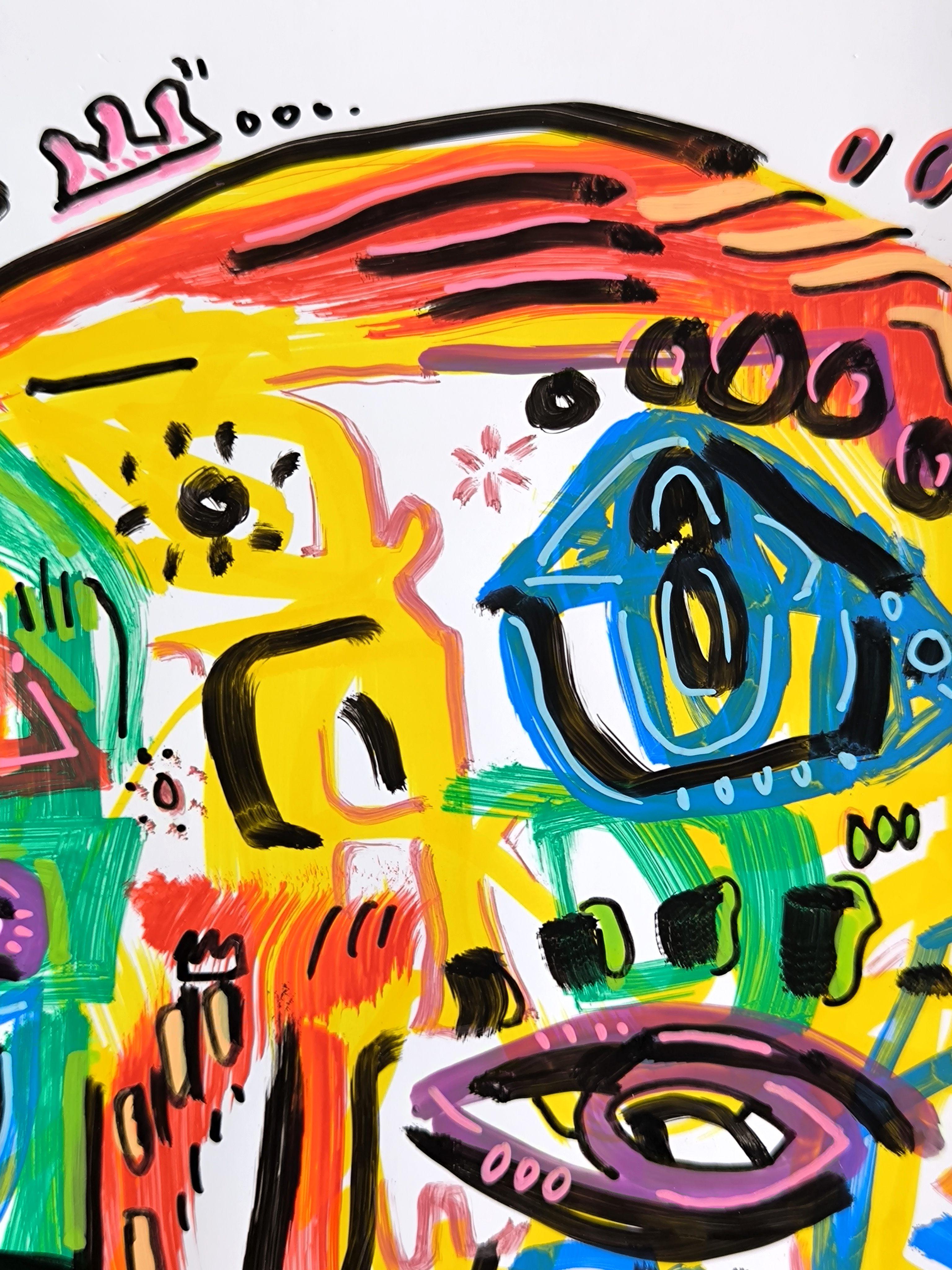 Markers & acrylic on paper

Shipped well protected, unframed


