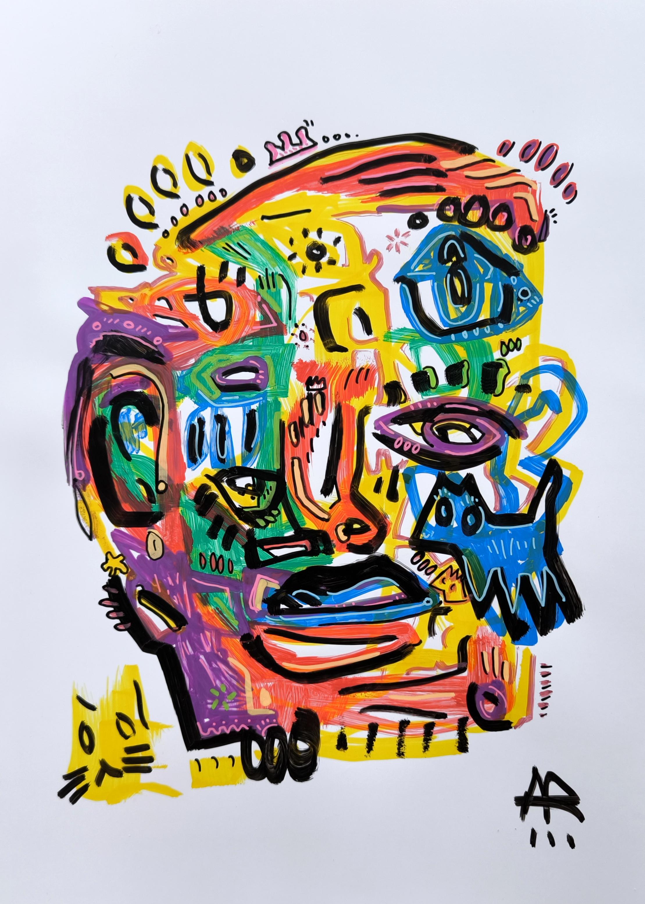 Angel Rivas Figurative Painting - ANIMAL FACE