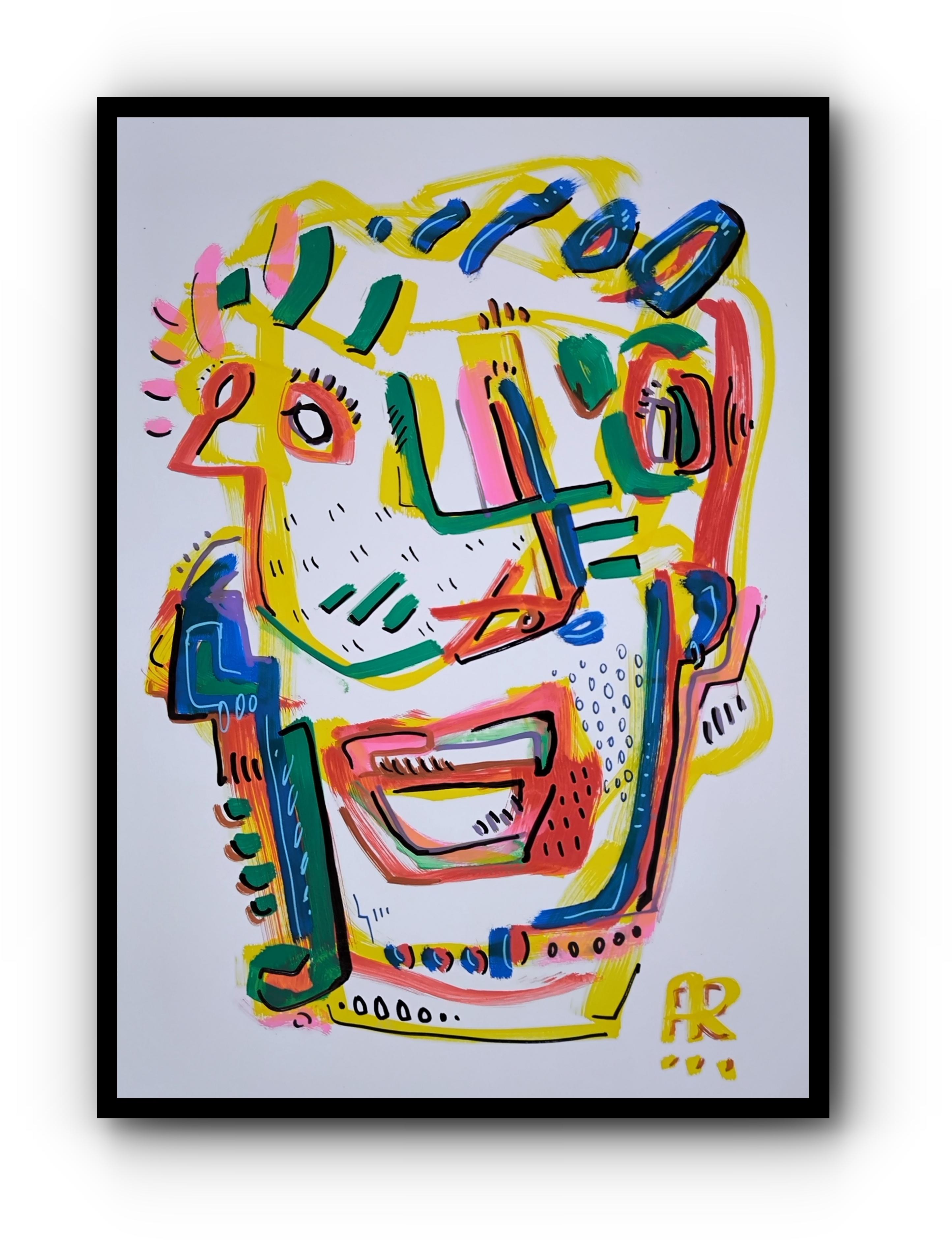 VISAGE D'OISEAU - Painting de Angel Rivas