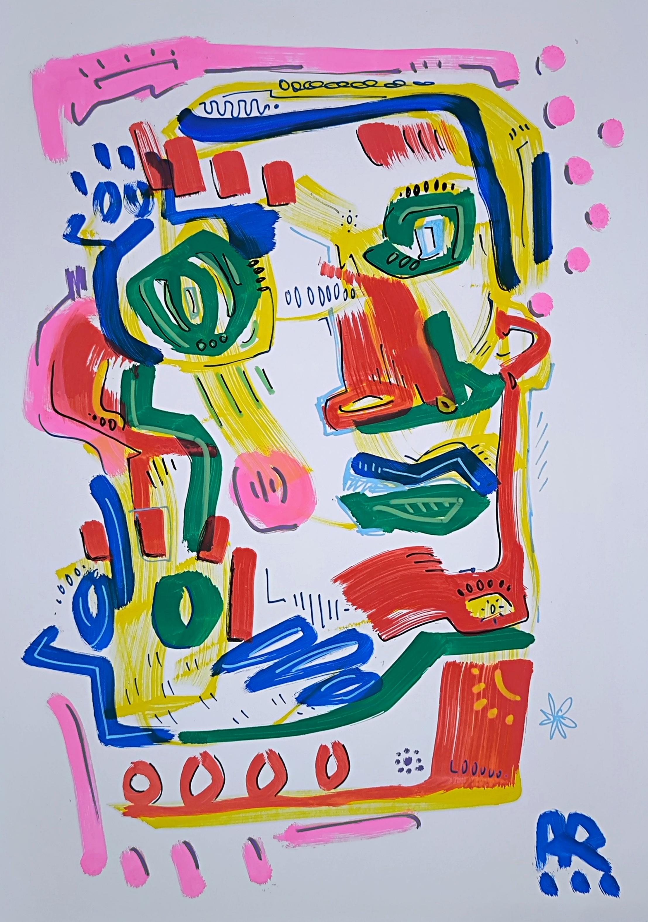VISAGE D'OISEAU - Painting de Angel Rivas