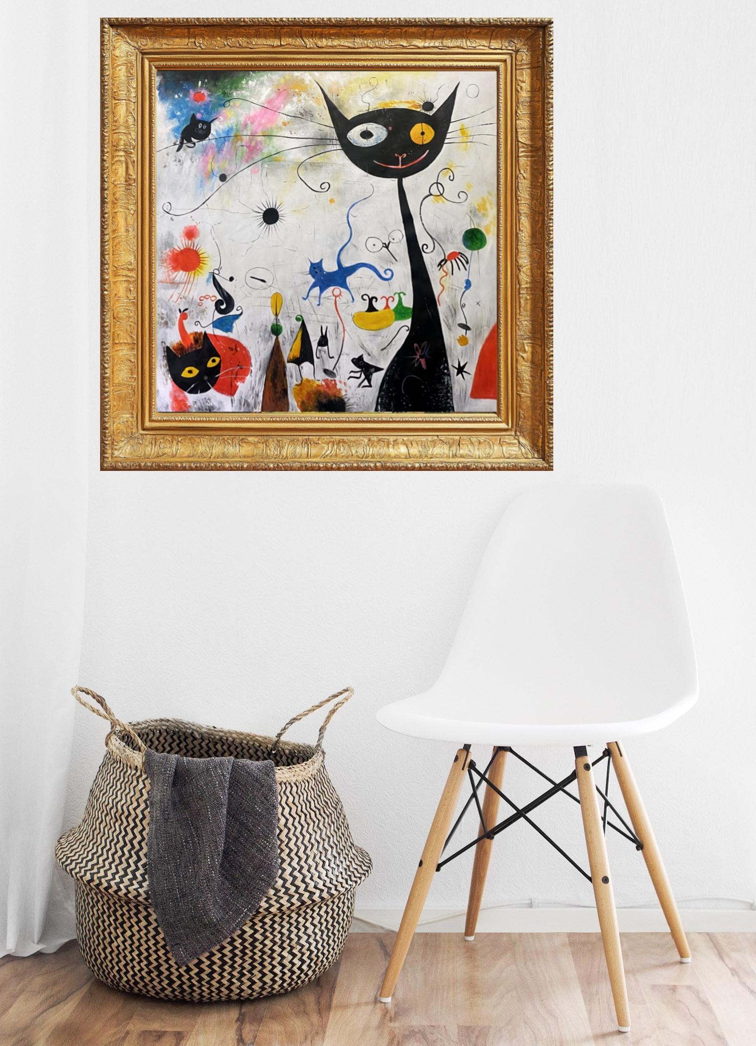 CAT / MIRÓ - Painting by Angel Rivas