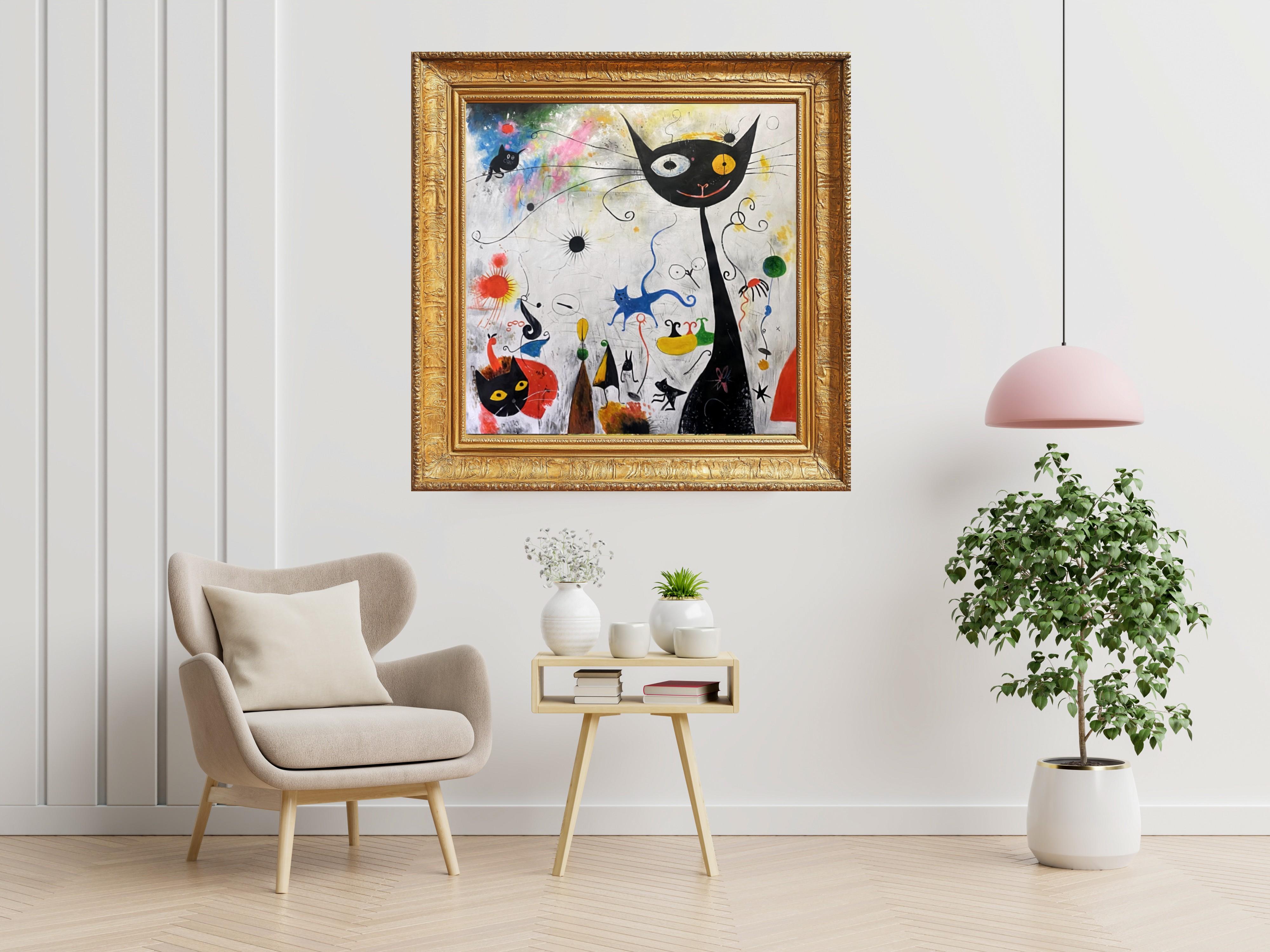 CAT / MIRÓ - Post-Modern Painting by Angel Rivas