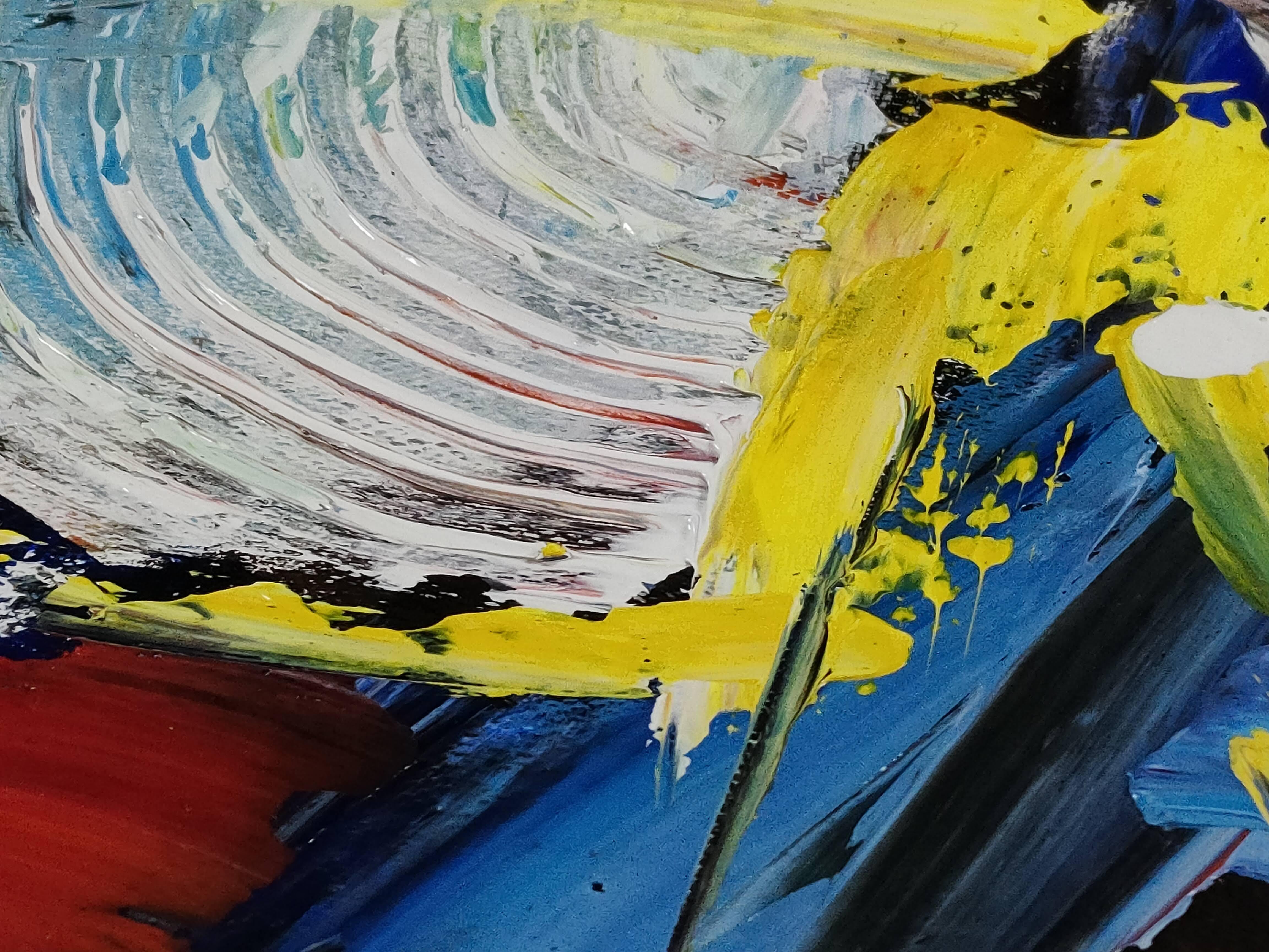 ESPLOSIONE DI COLORE - Painting Espressionismo astratto di Angel Rivas