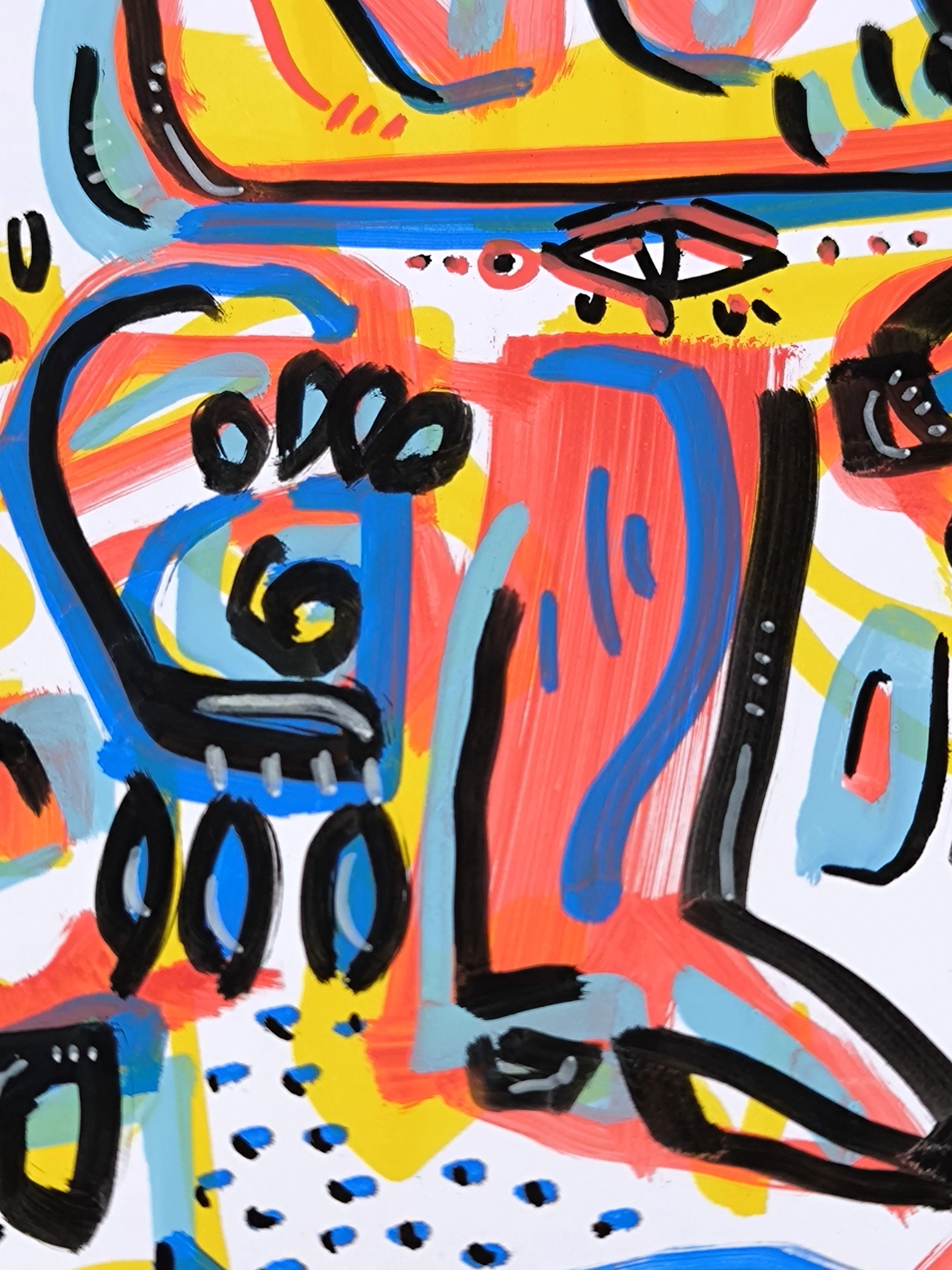 CRAZY FACE – Painting von Angel Rivas