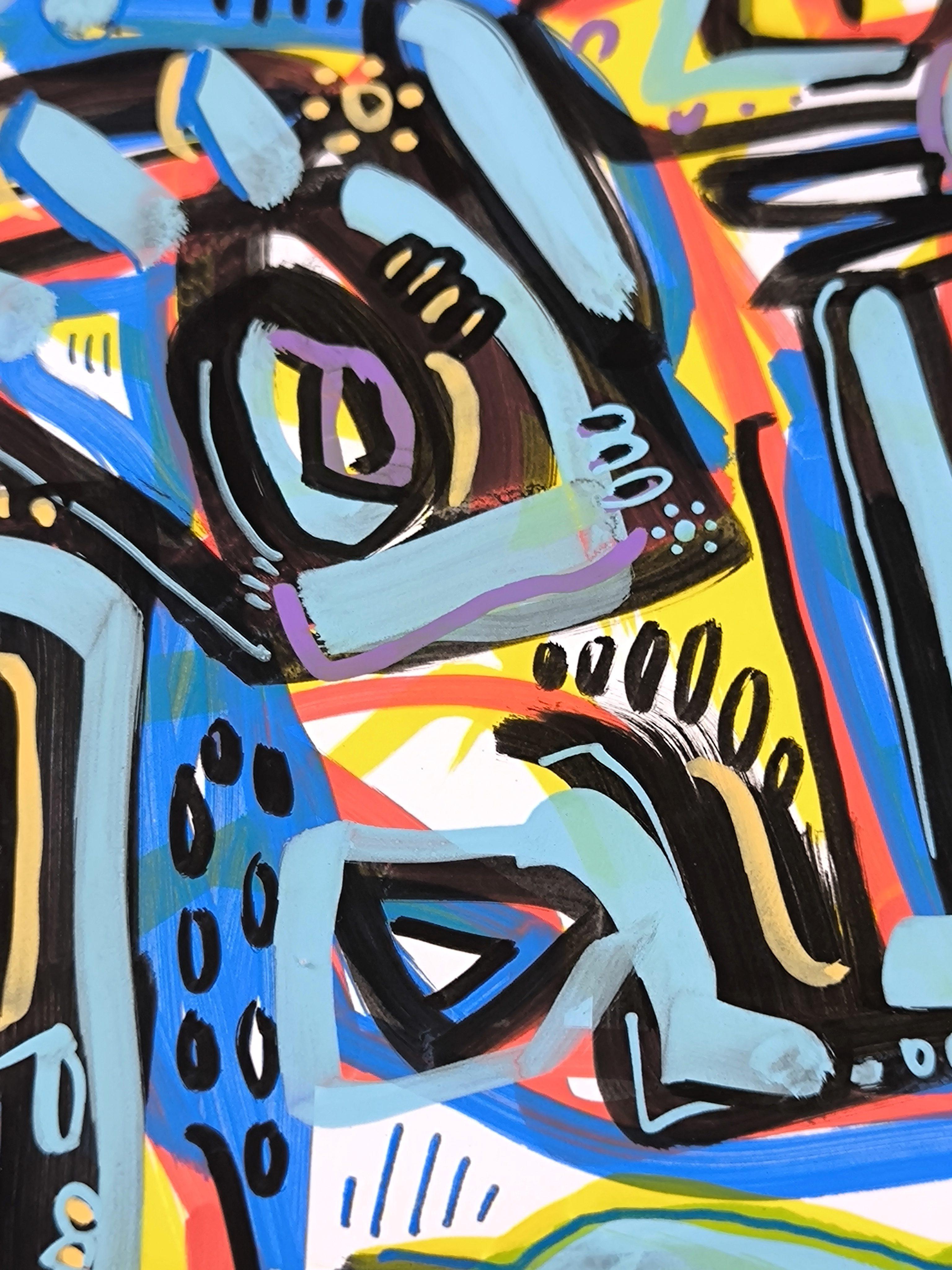 FACCIA DA PAZZO - Painting di Angel Rivas