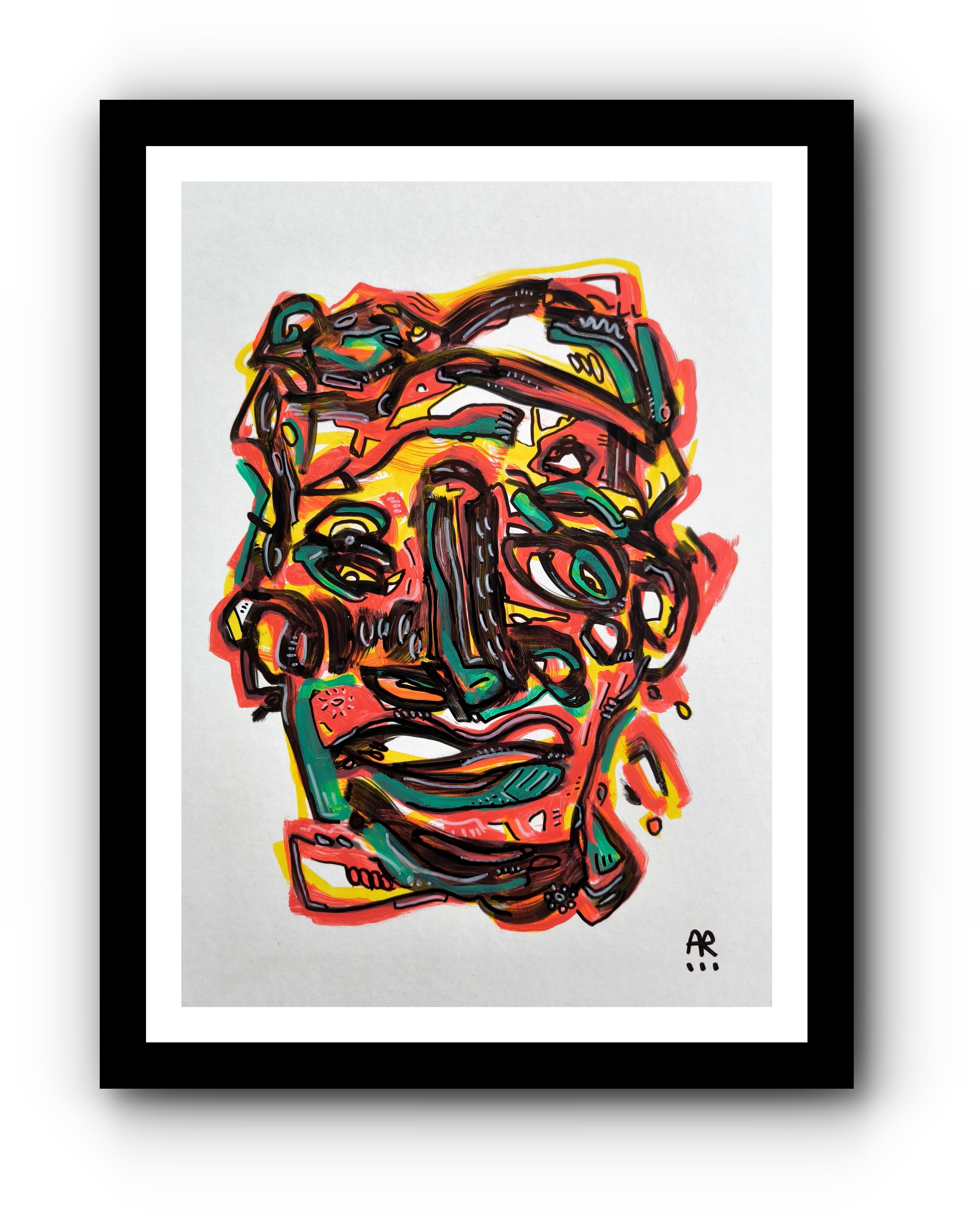 CRAZY FACE - Painting by Angel Rivas