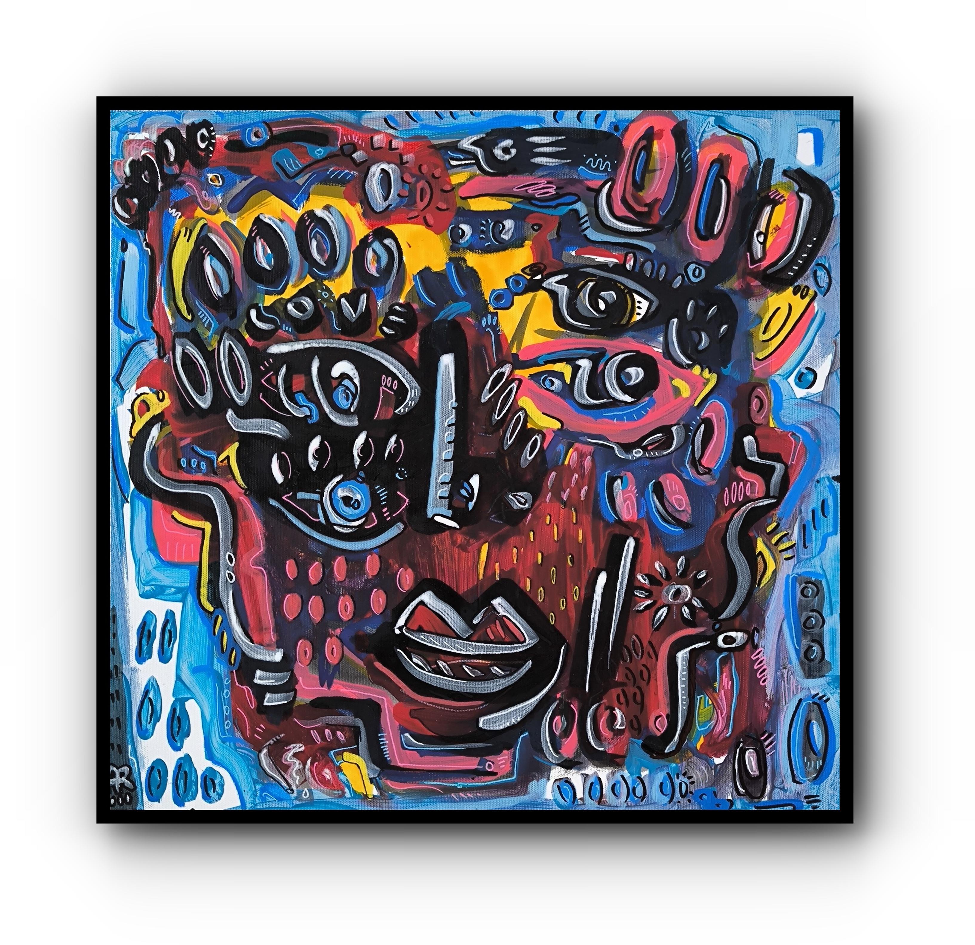 CRAZY FACE - Painting by Angel Rivas