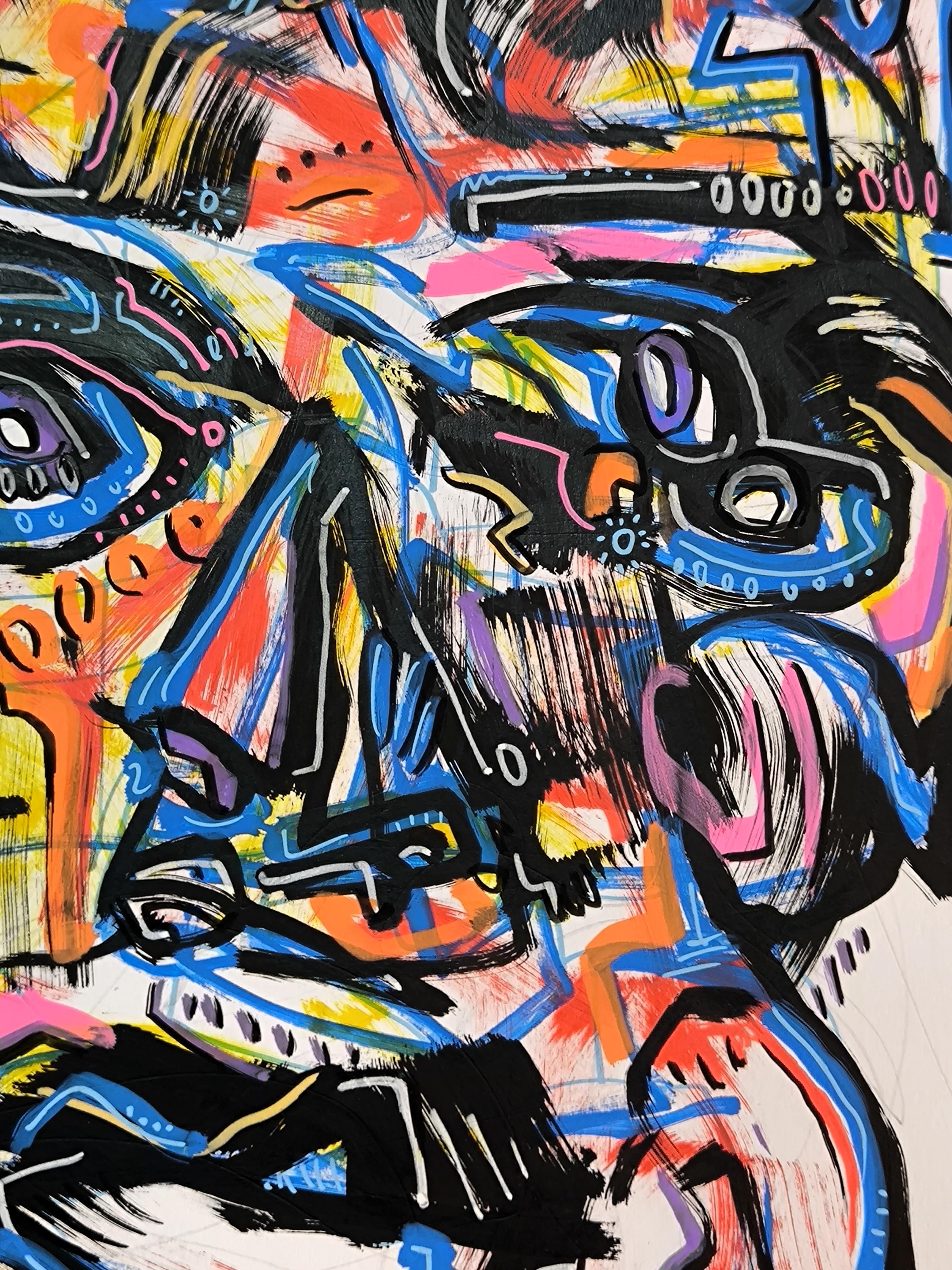 CRAZY FACE - Painting by Angel Rivas