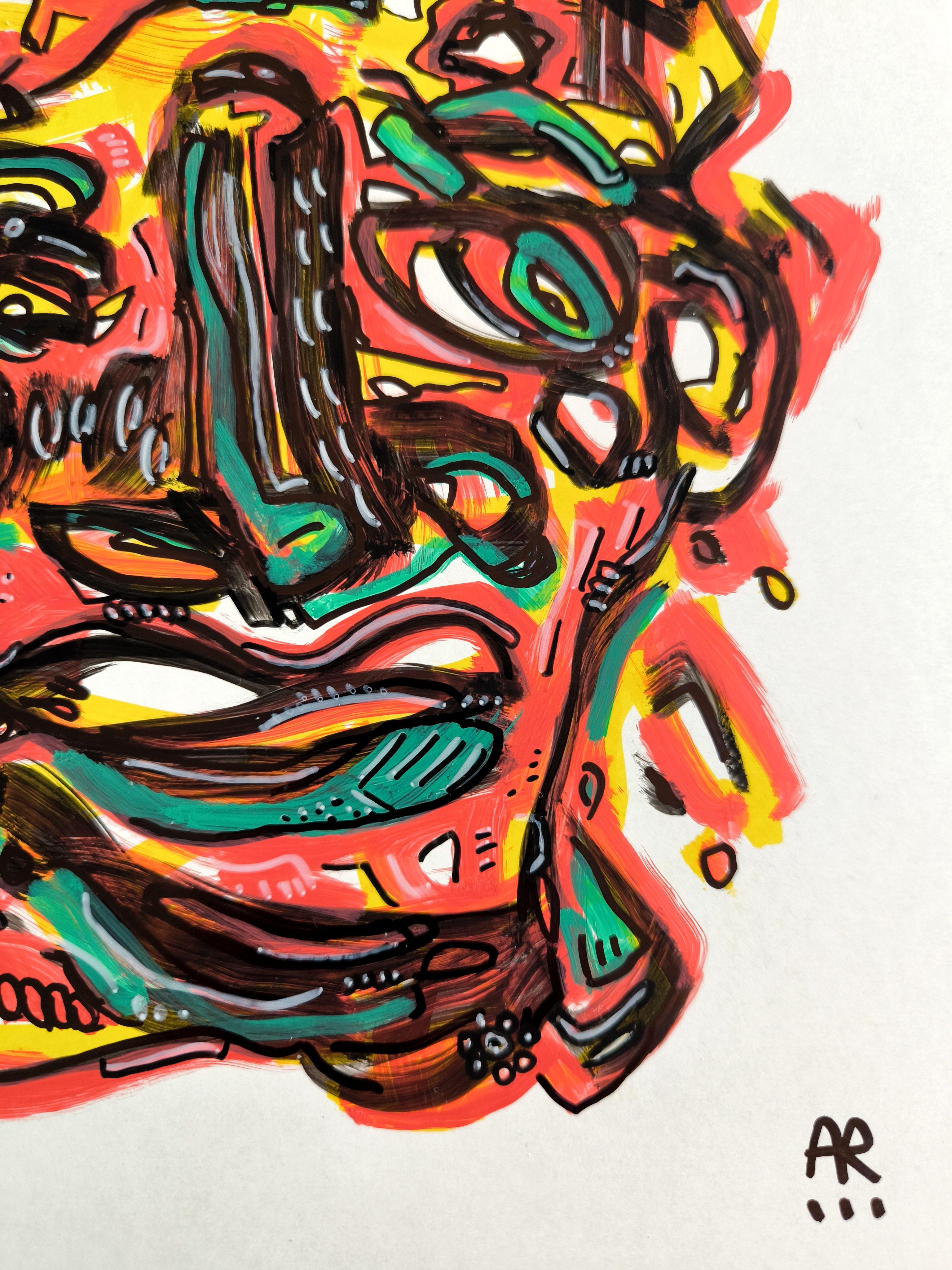 Markers & acrylic on paper

Shipped well protected, unframed


