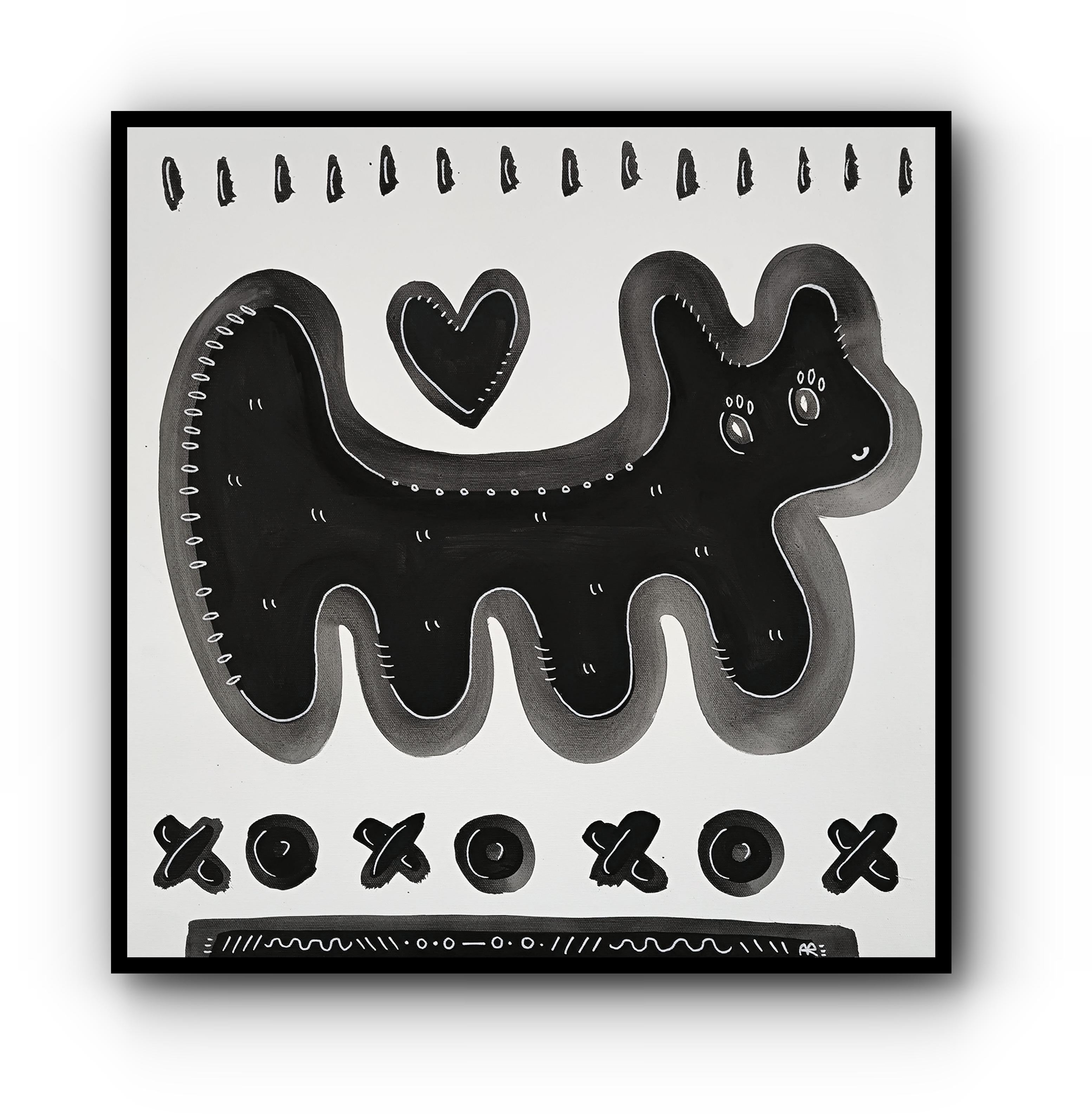 DOG LOVE - Painting by Angel Rivas